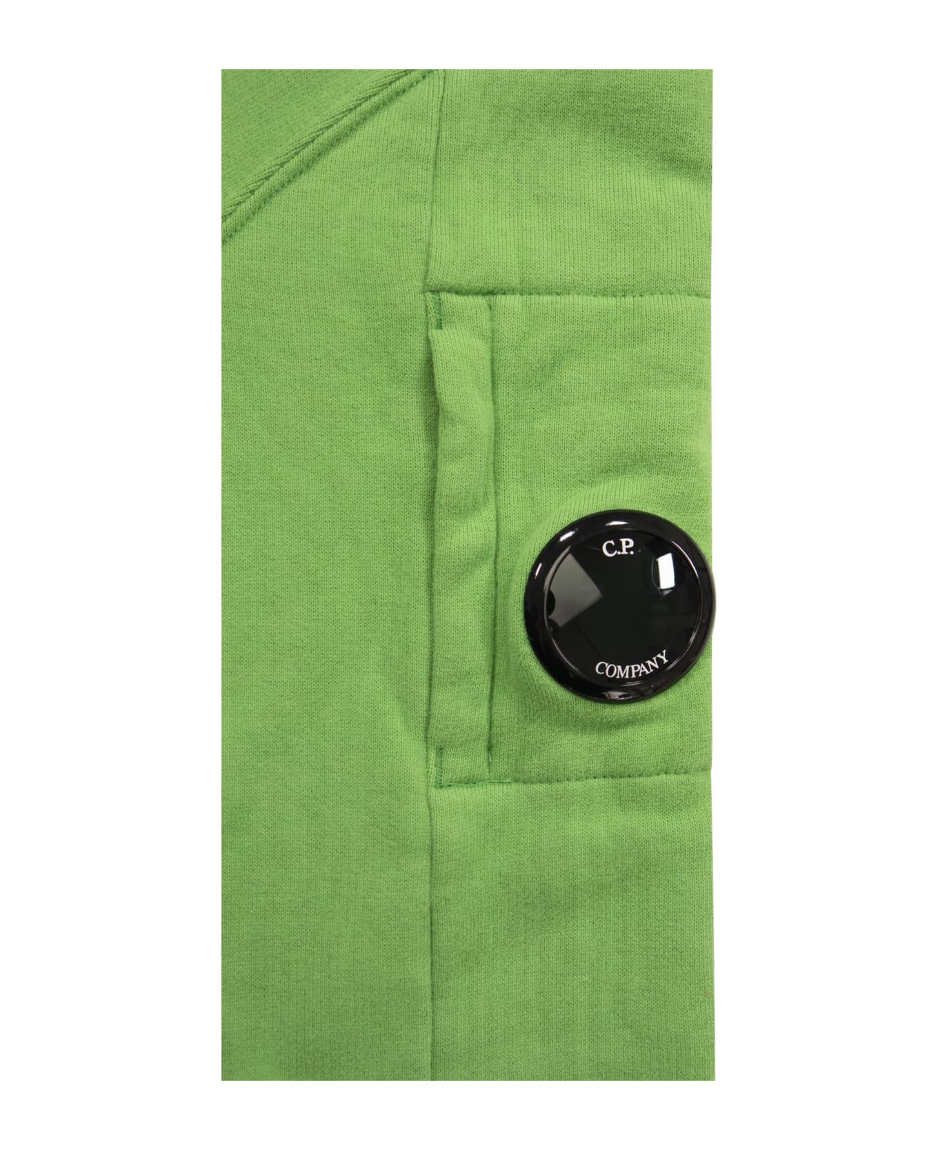 C.P. Company Sweatshirt Basic Fleece Lens - Green ニットウェア＆スウェットシャツ