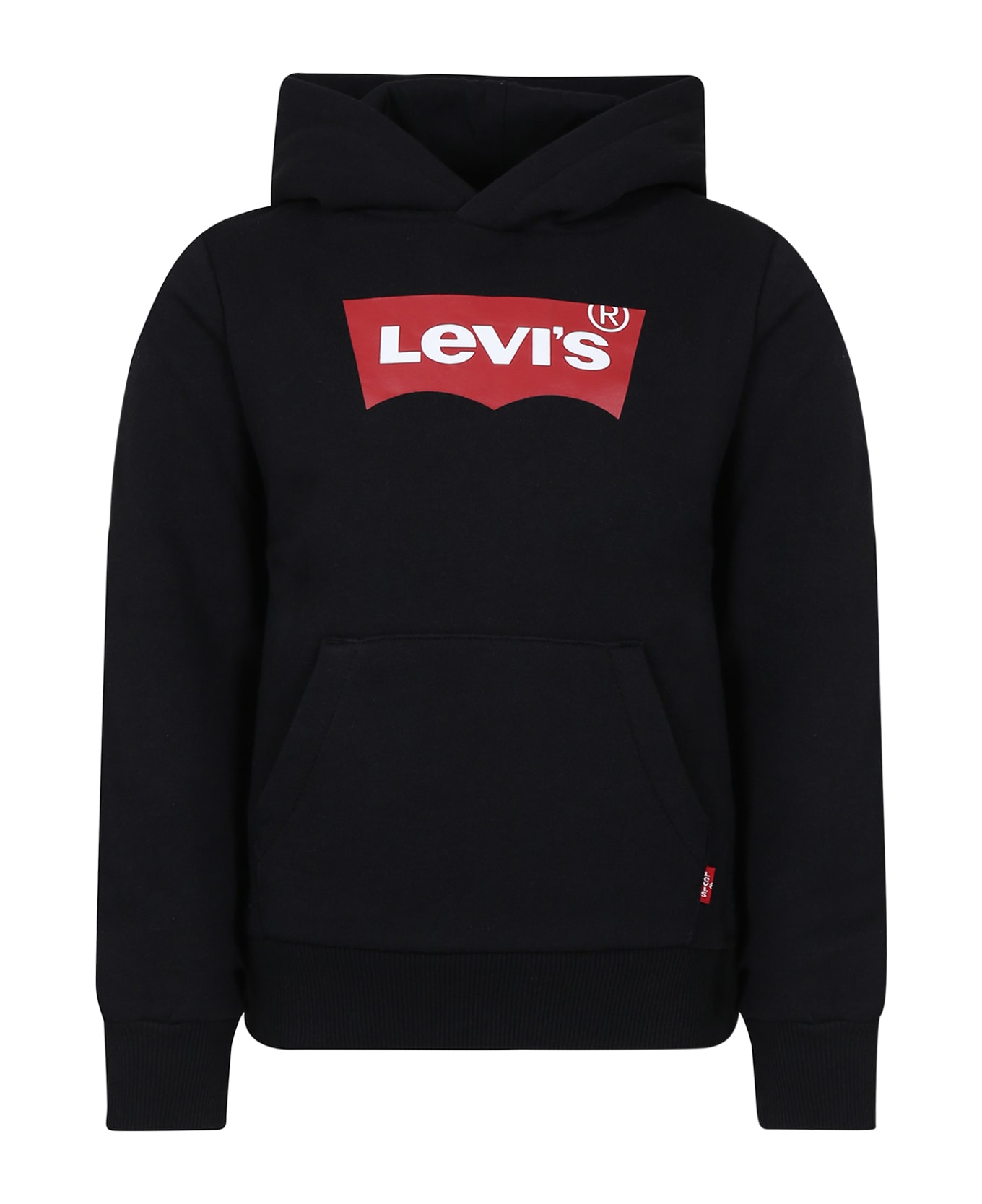 Levi's Black Sweatshirt For Boy With Logo - Black ニットウェア＆スウェットシャツ