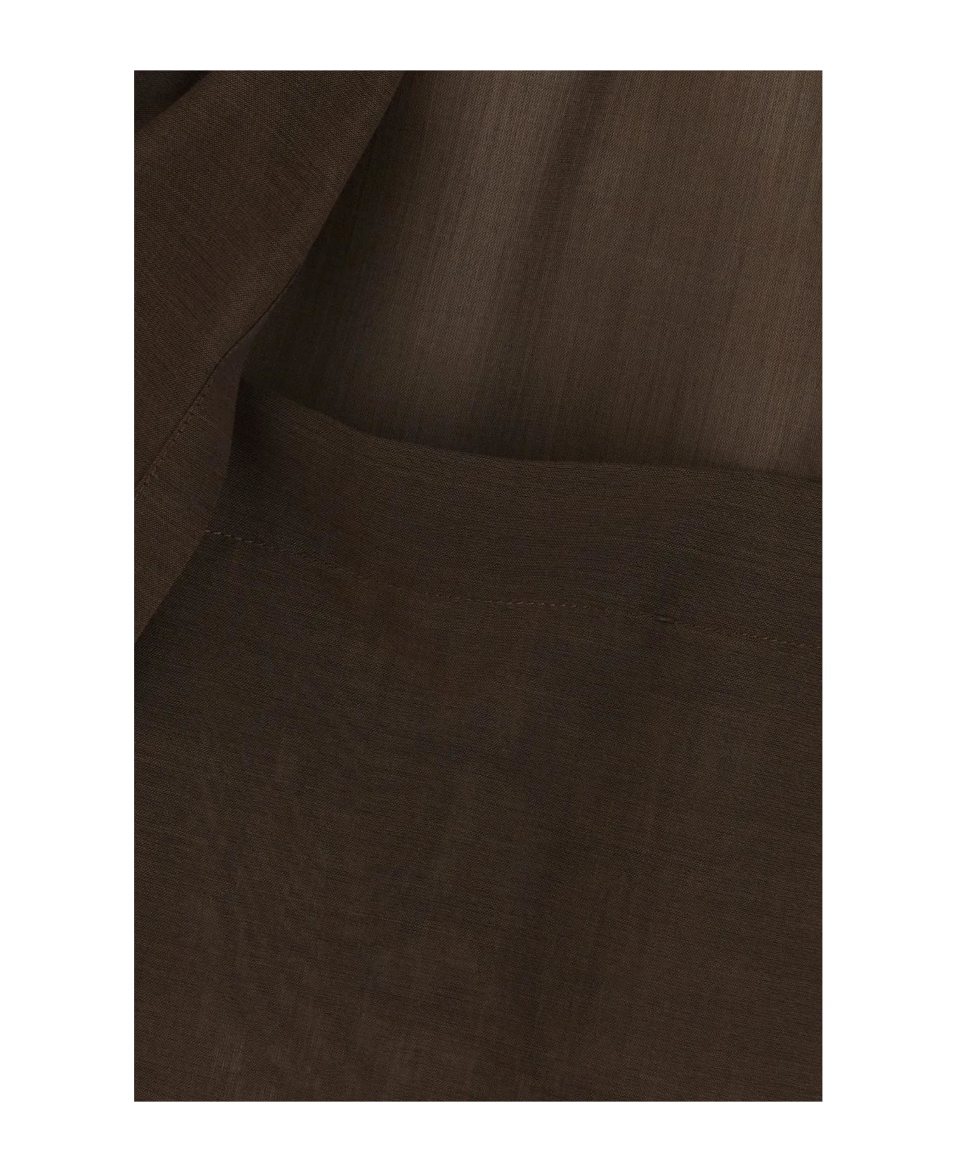 Philosophy di Lorenzo Serafini Chocolate Wool Blend Oversize Kimono - Brown