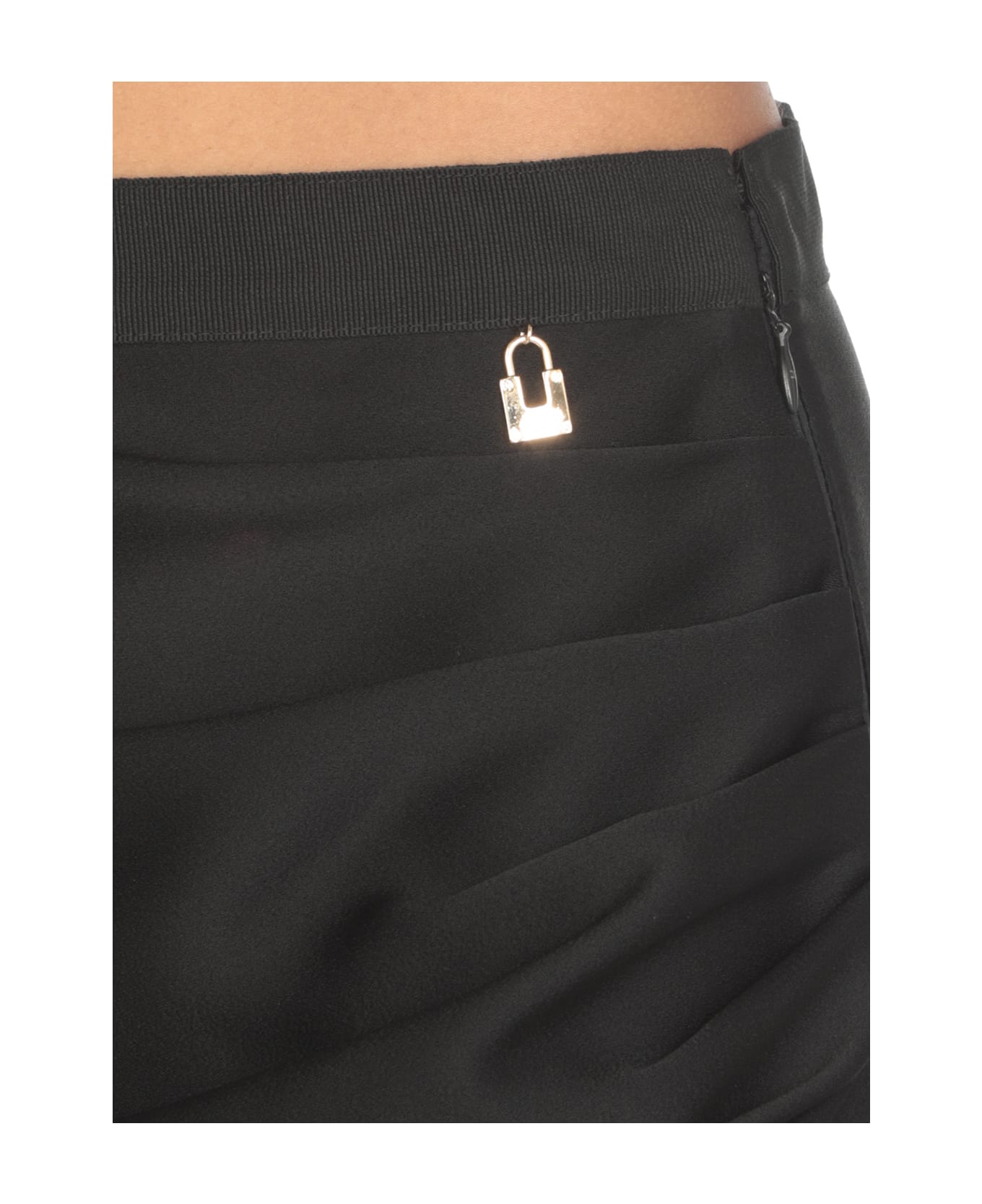 Elisabetta Franchi Crepe Miniskirt - Black
