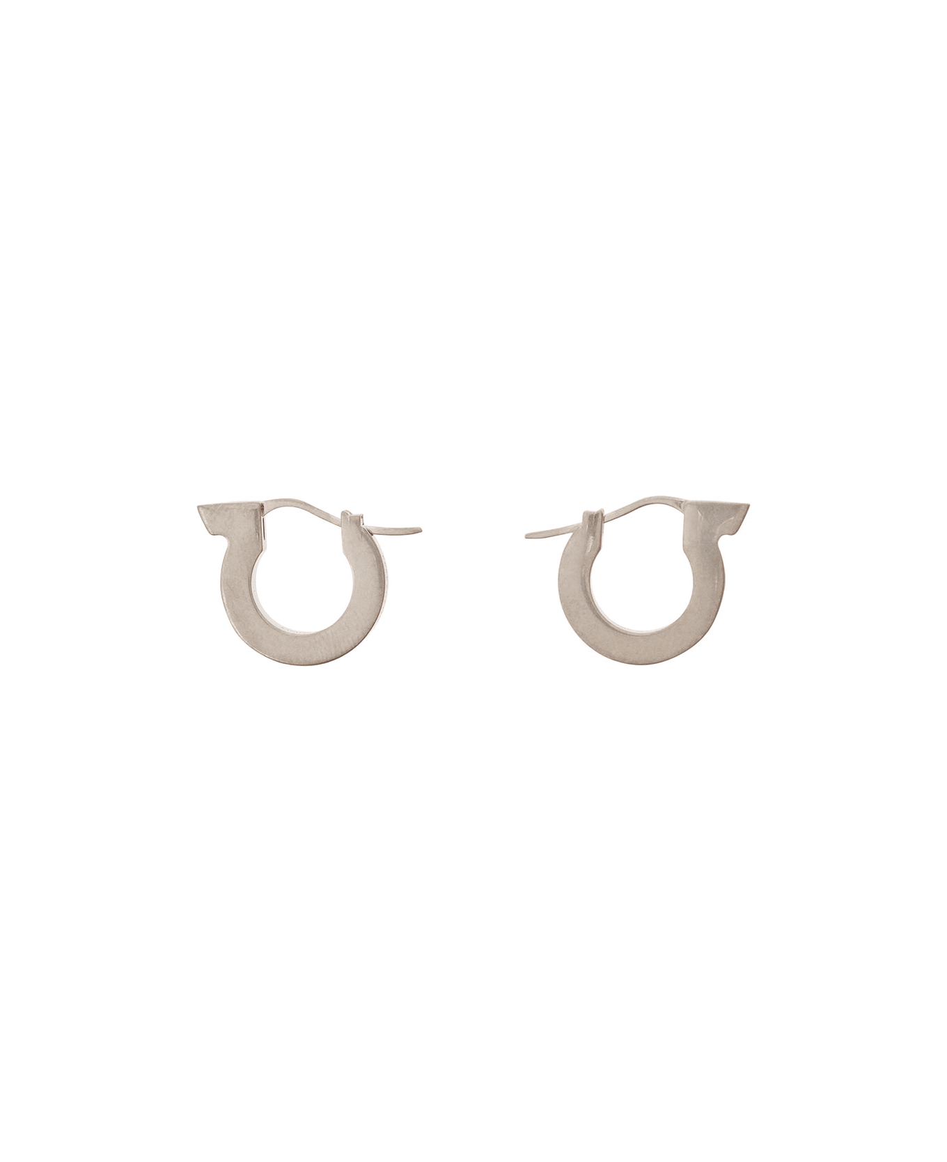 Ferragamo 'gancini' Silver Tone Earrings In Brass Woman - Metallic ジュエリー