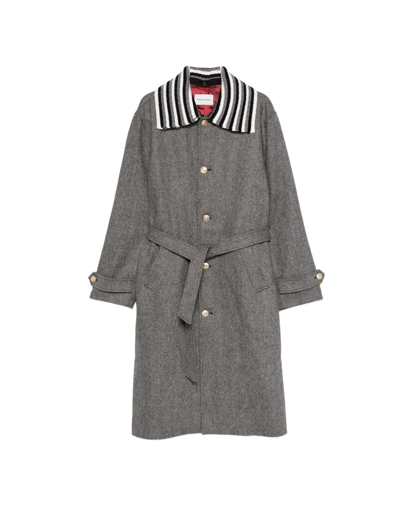 Drôle de Monsieur Belt Coat - Grey