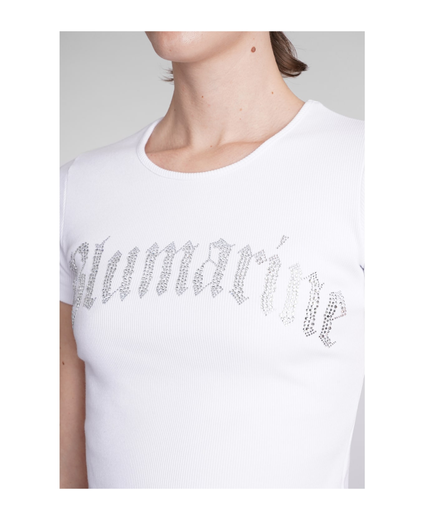 Blumarine T-shirt In White Cotton - Ottico Tシャツ