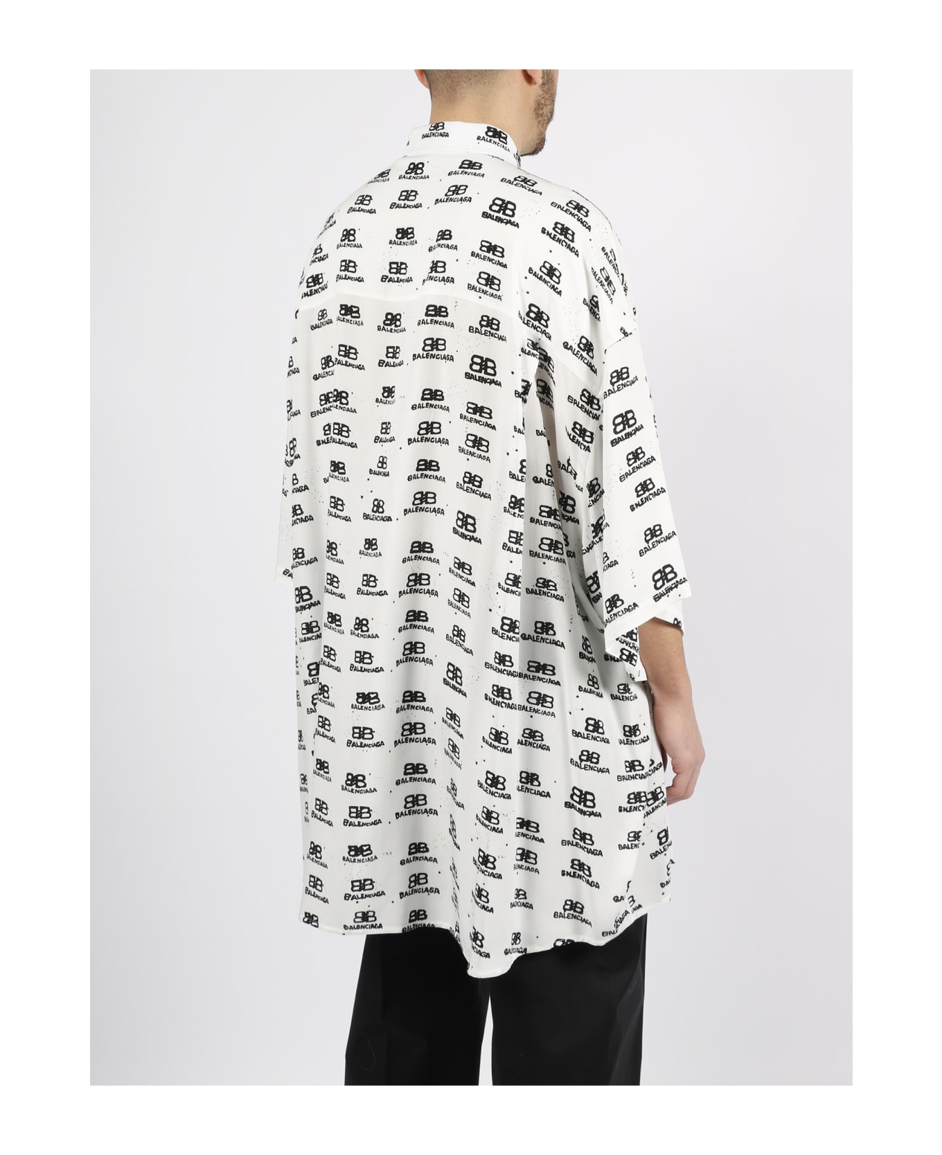 Balenciaga Hand Drawn Bb Icon Shirt - White