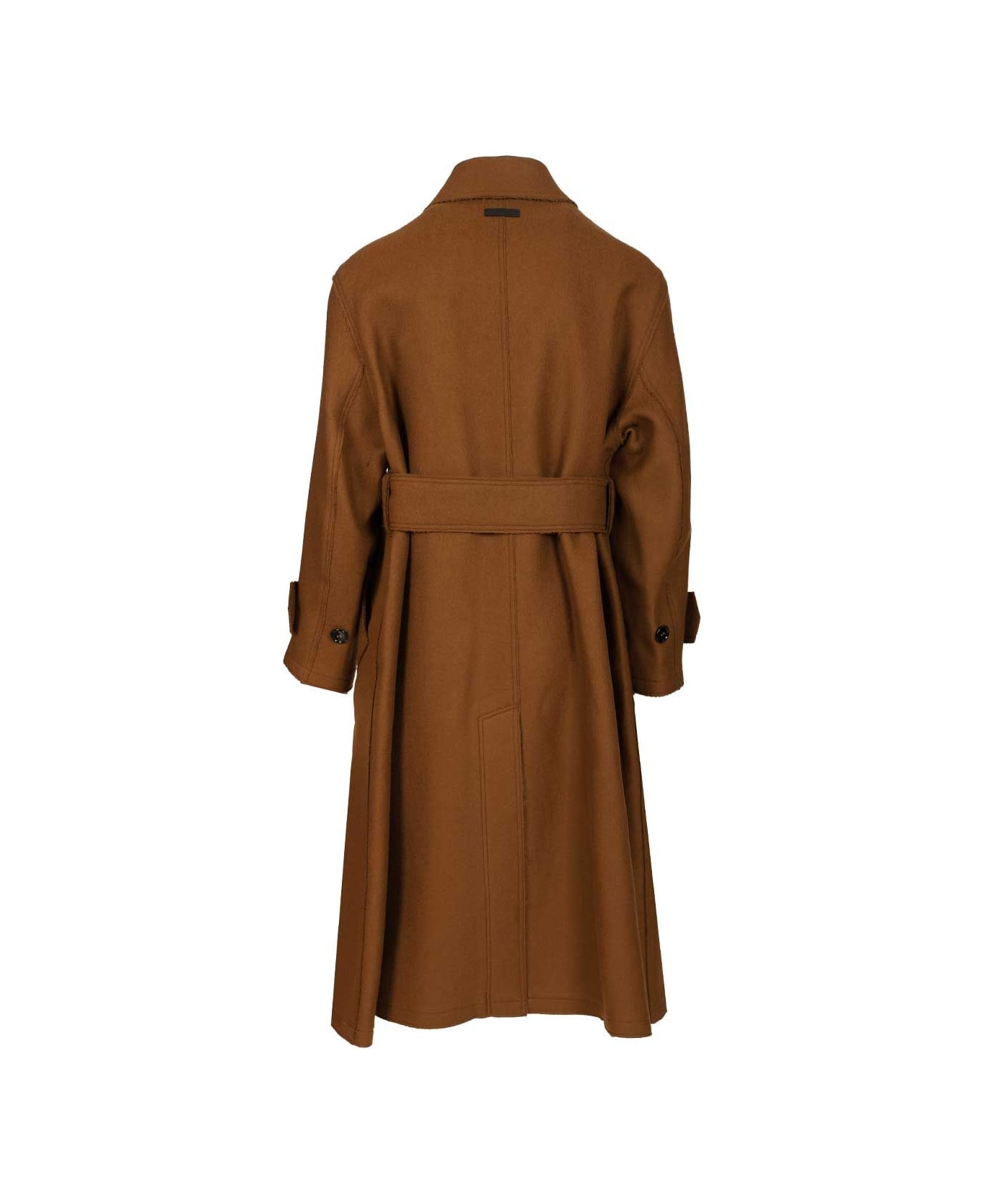 Ami Alexandre Mattiussi Belted Raincoat - BROWN