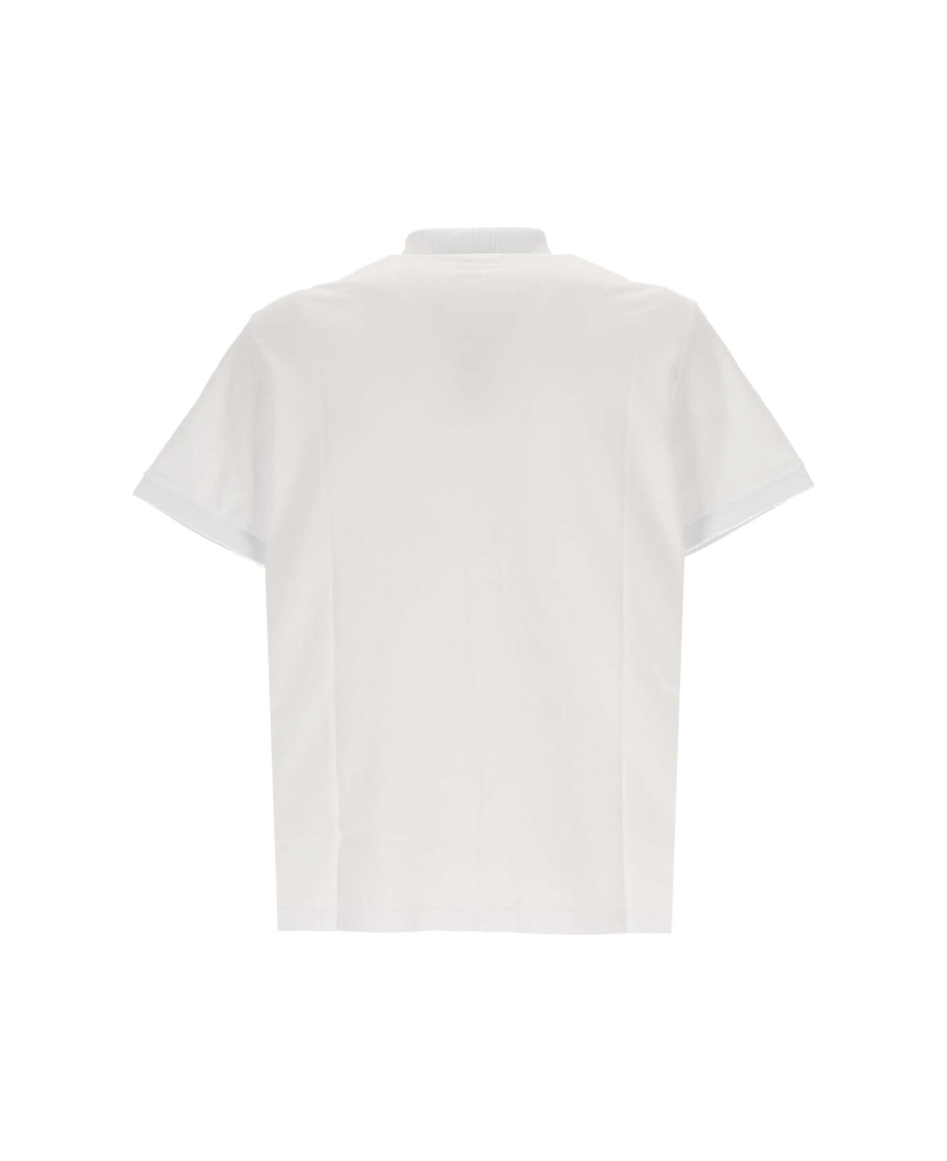 Stone Island Logo Patch Polo Shirt - White