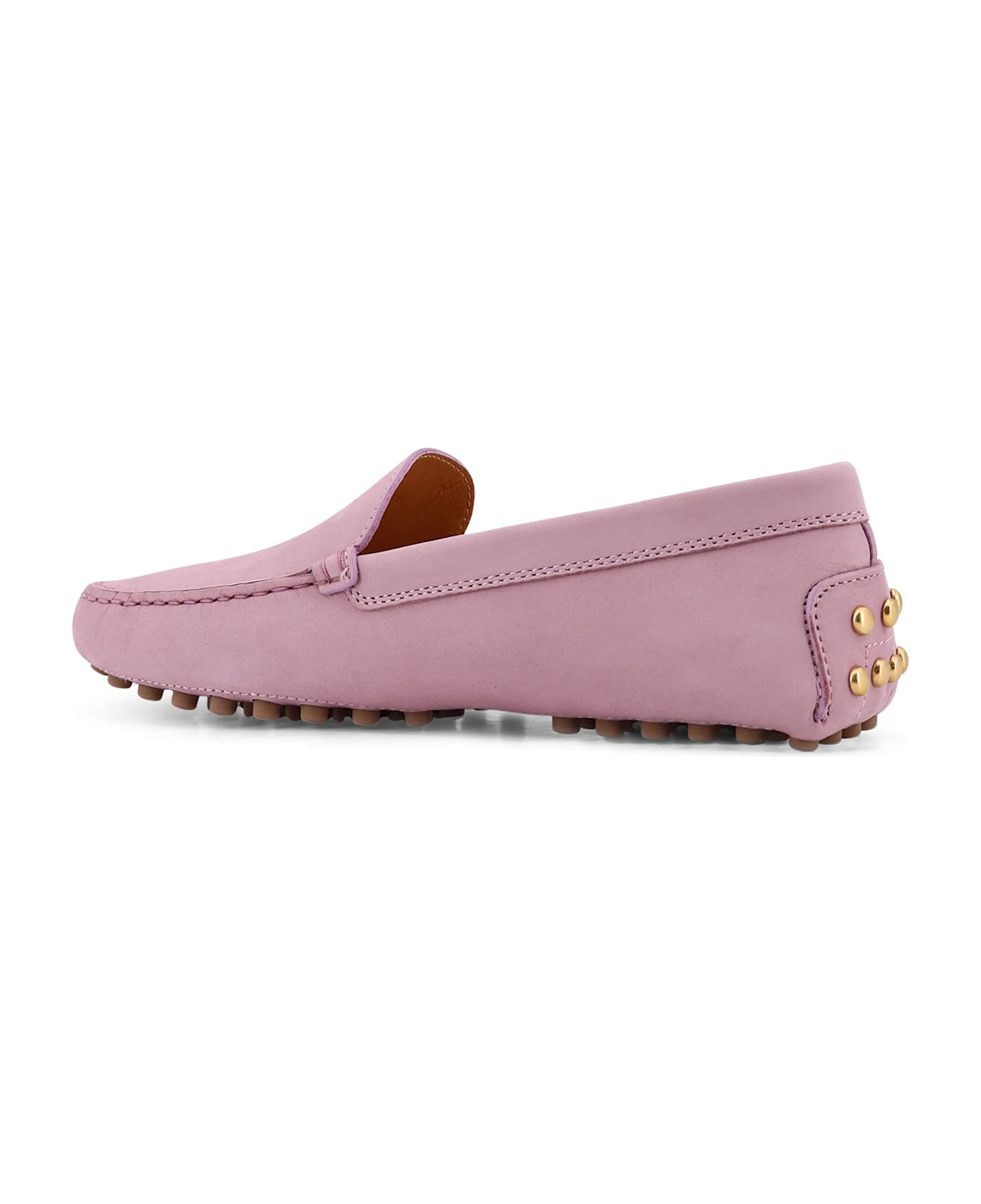 Tod's Suede Loafers With Engraved Logo On The Front - Pink