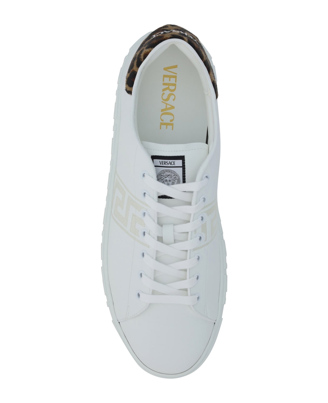 Versace Sneakers - White+brown Spotted