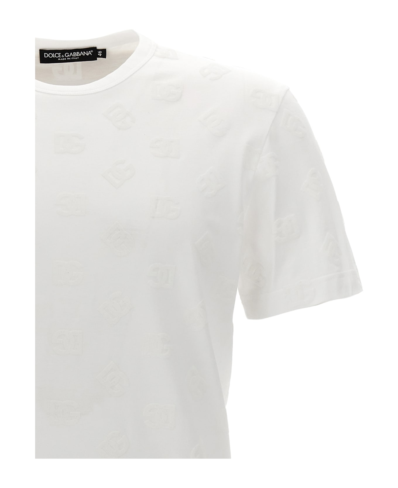 Dolce 
Gabbana Logo Patch Crewneck T-shirt - White