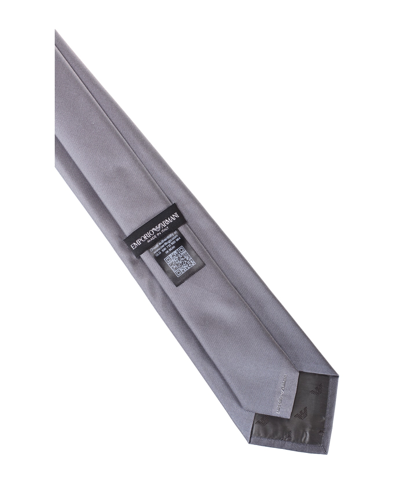 Emporio Armani Pure Silk Tie - Grey