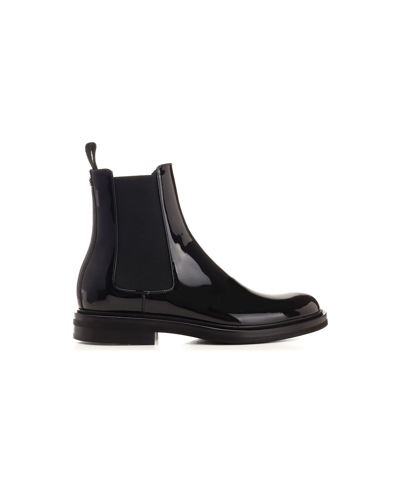 Dolce & Gabbana Black Patent Leather Beatles - Black ブーツ