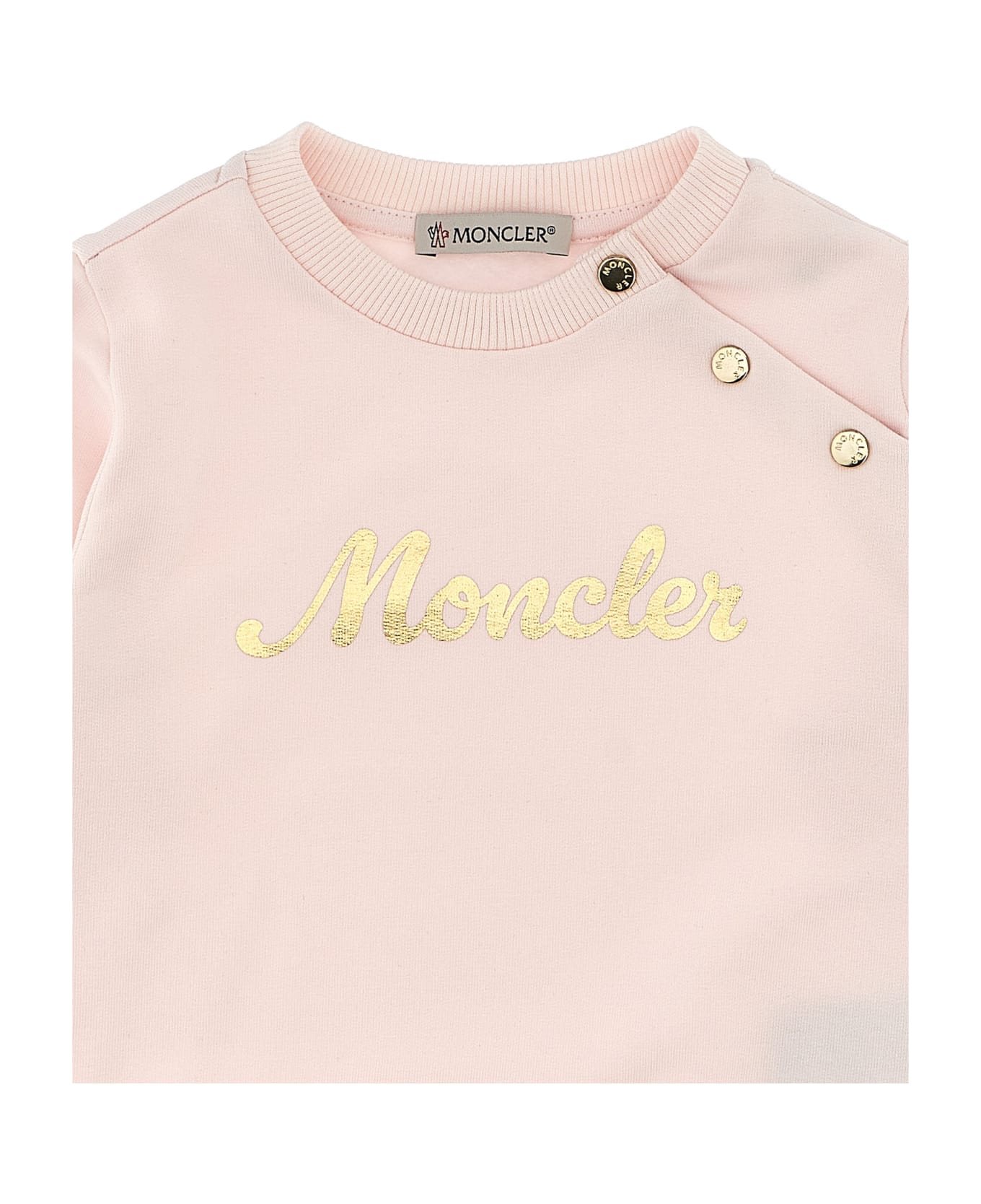 Moncler Logo Print Sweatshirt - Pink