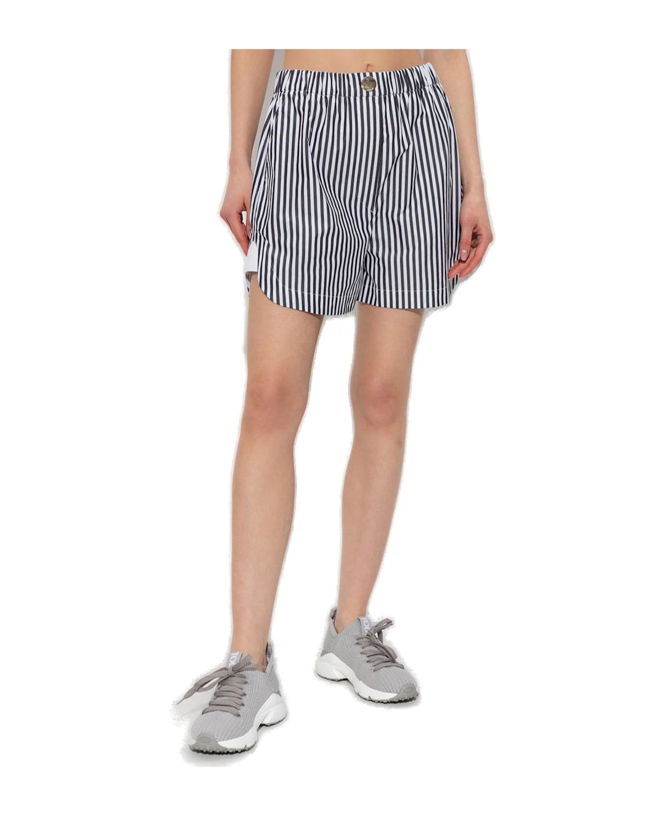 SportMax Muscari Striped Shorts - Black