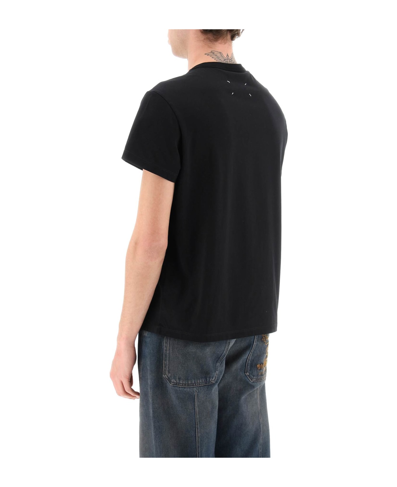 Maison Margiela Distorted Logo T-shirt - Black