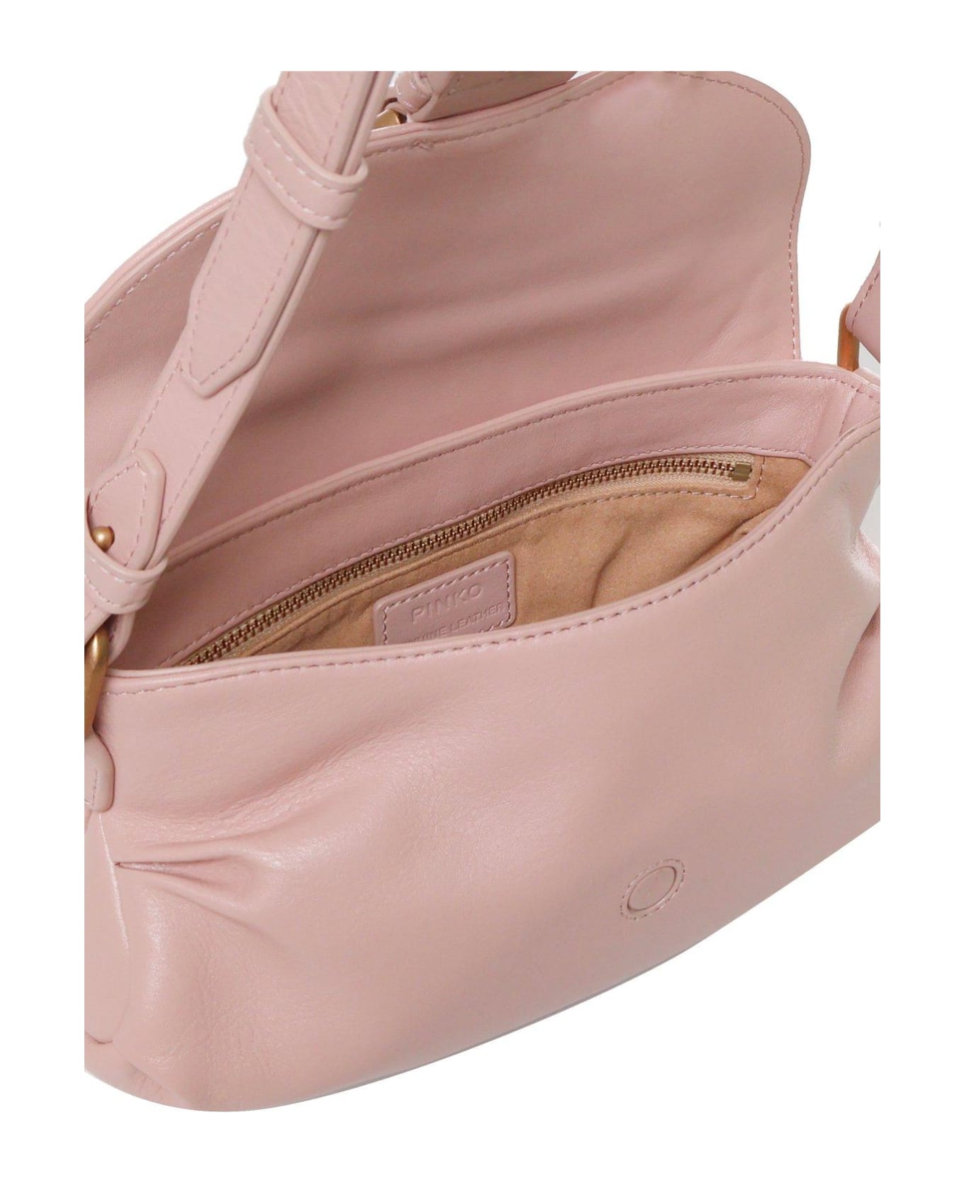 Pinko Mini Jolene Shoulder Bag - Cipria-chocolate gold