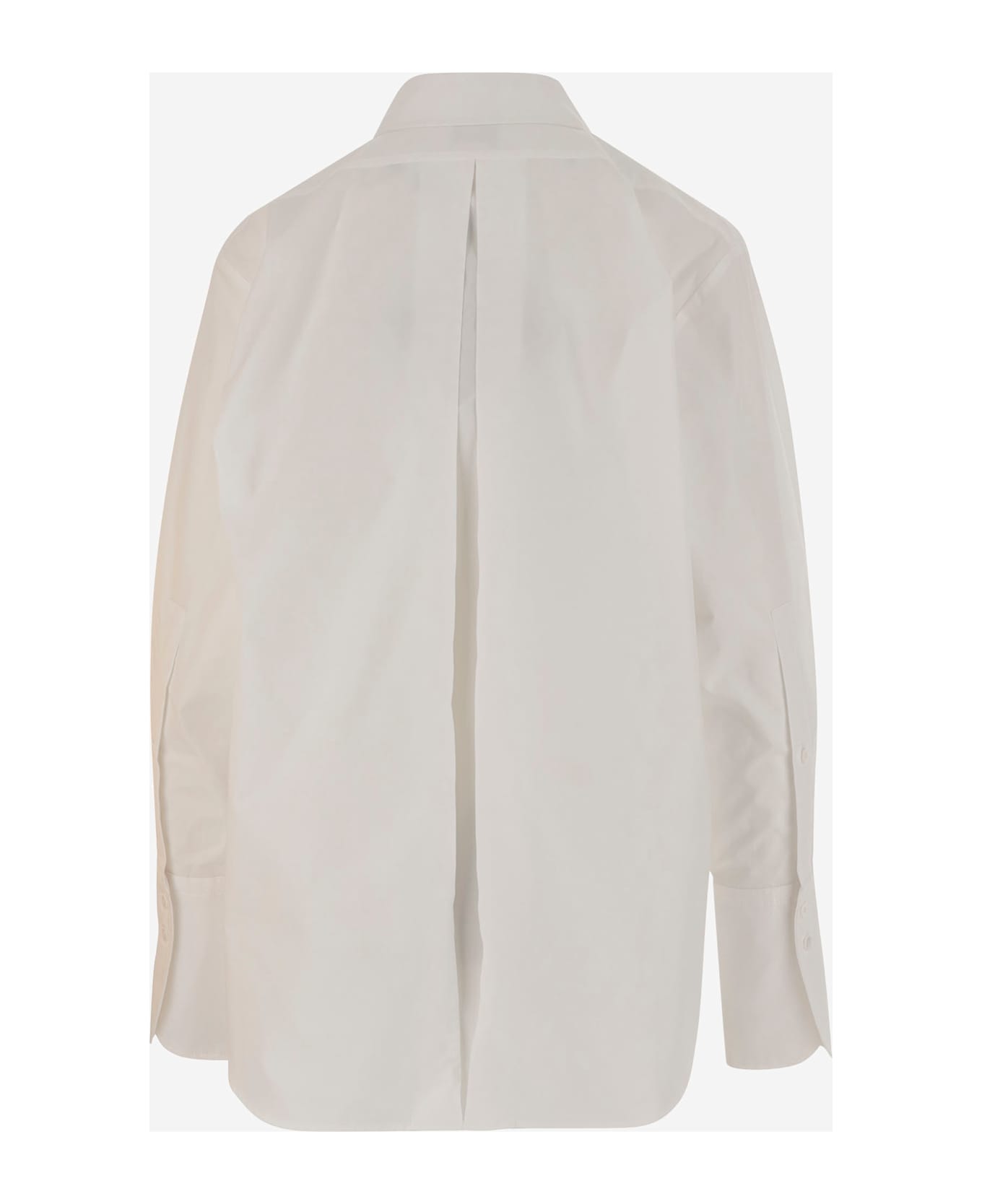 Patou Cotton Shirt With Maxi Pockets - White