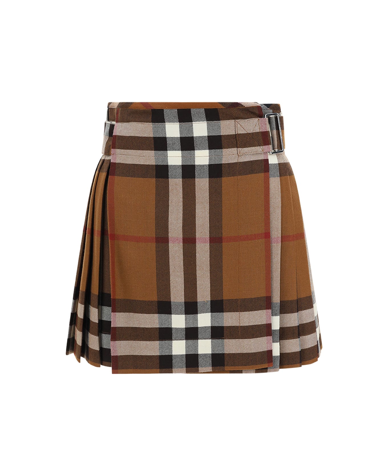 Burberry Micaela Mini Skirt - Dark Birch Brown Chk