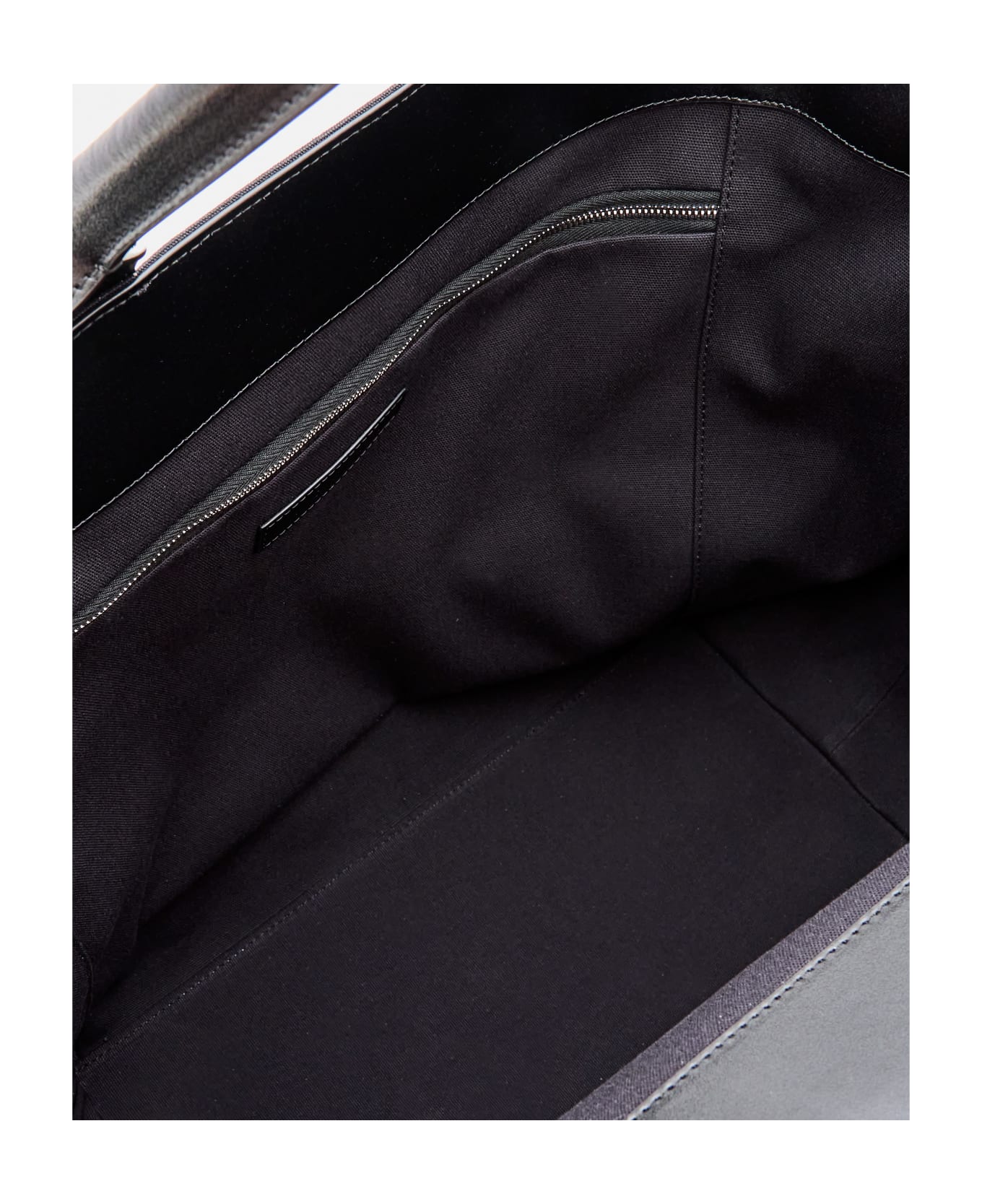 Hogan Medium Script Canvas Shopping Bag - Nero e Bainco