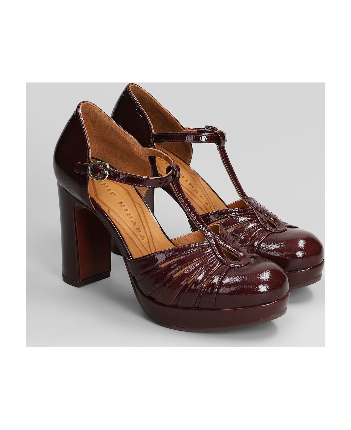 Chie Mihara Yaisu Pumps In Bordeaux Leather - bordeaux
