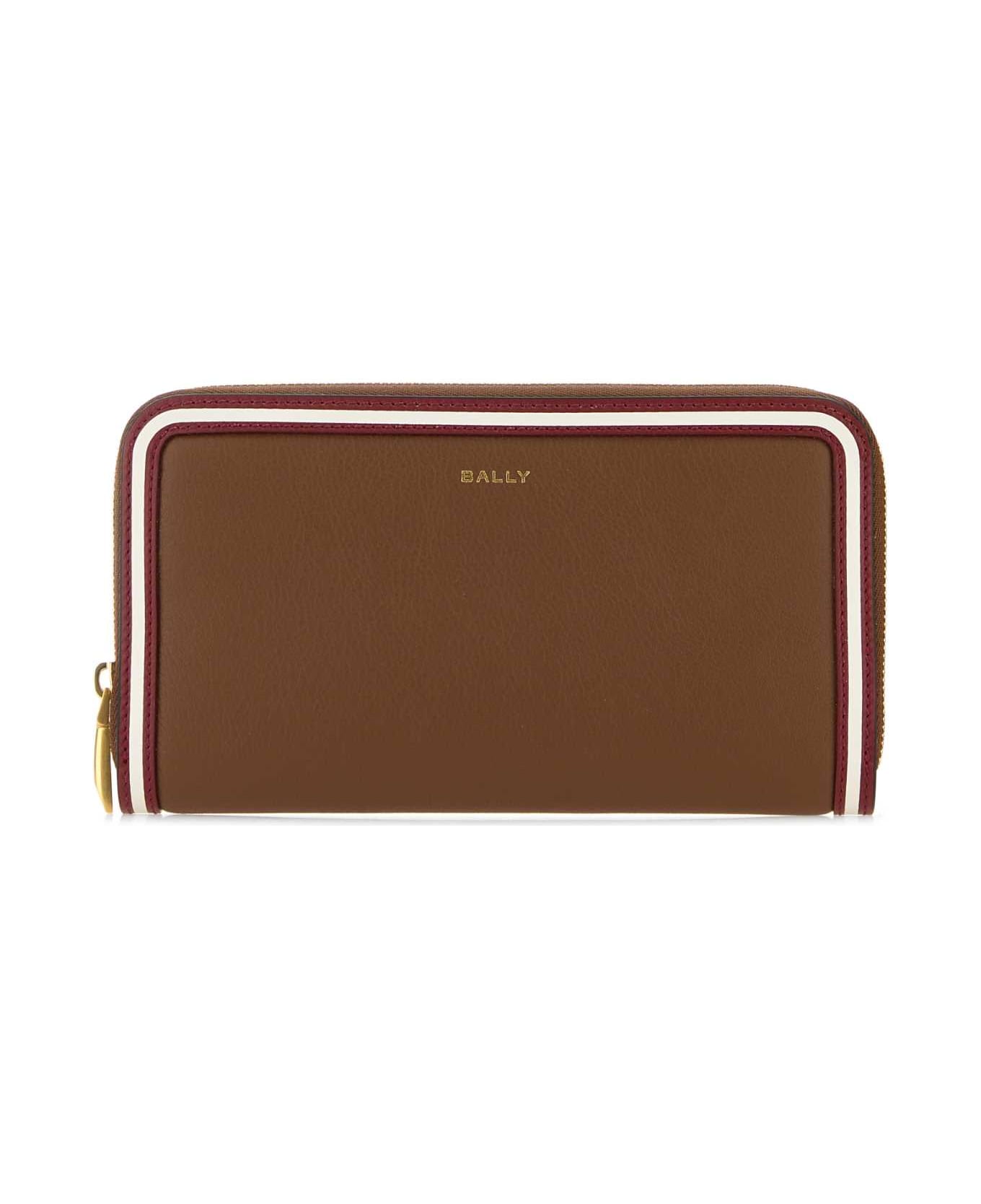 Bally Biscuit Leather Code Long Wallet - CUERO21ORO