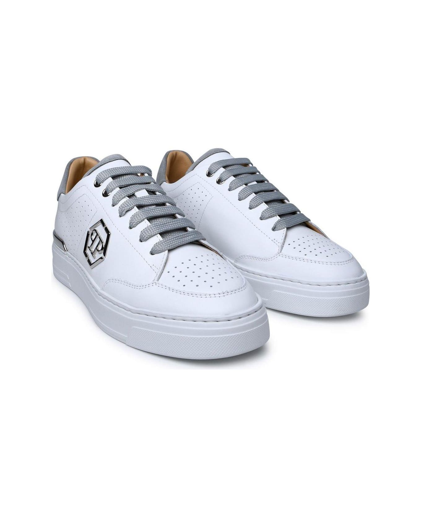 Philipp Plein Mix Low-top Sneakers - White Grey スニーカー