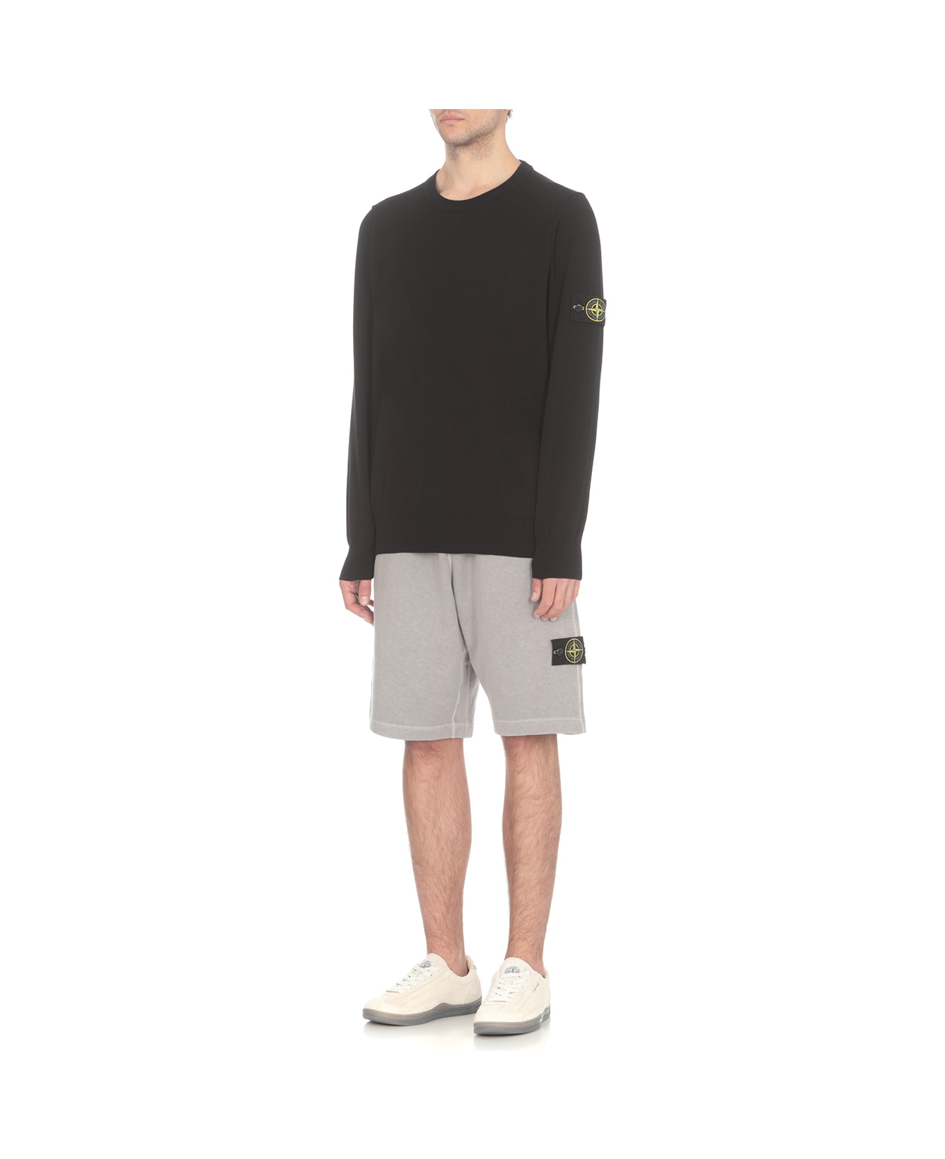 Stone Island Cotton Sweater - Black