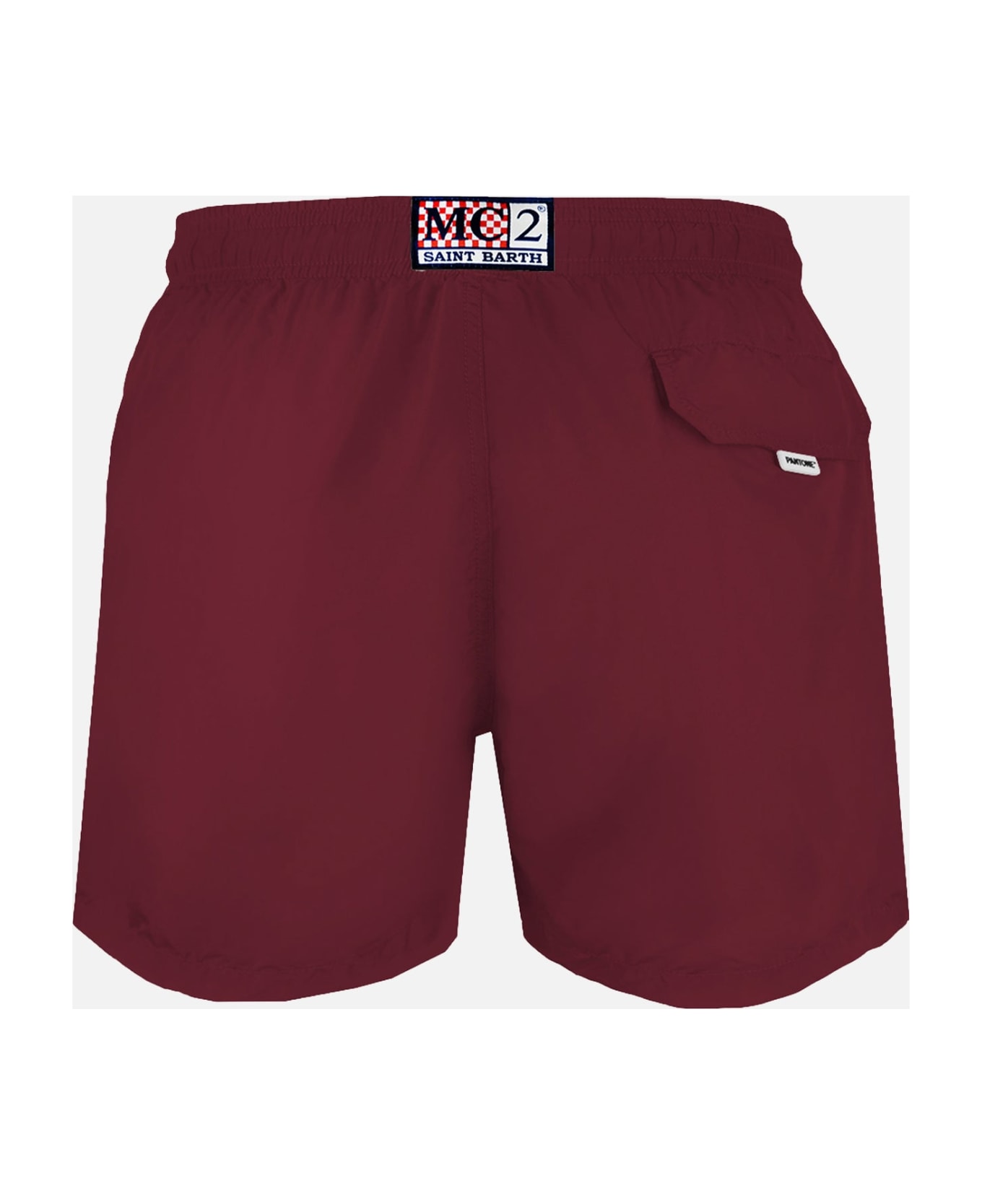 MC2 Saint Barth Man Bordeaux Swim Shorts | Pantone Special Edition - RED