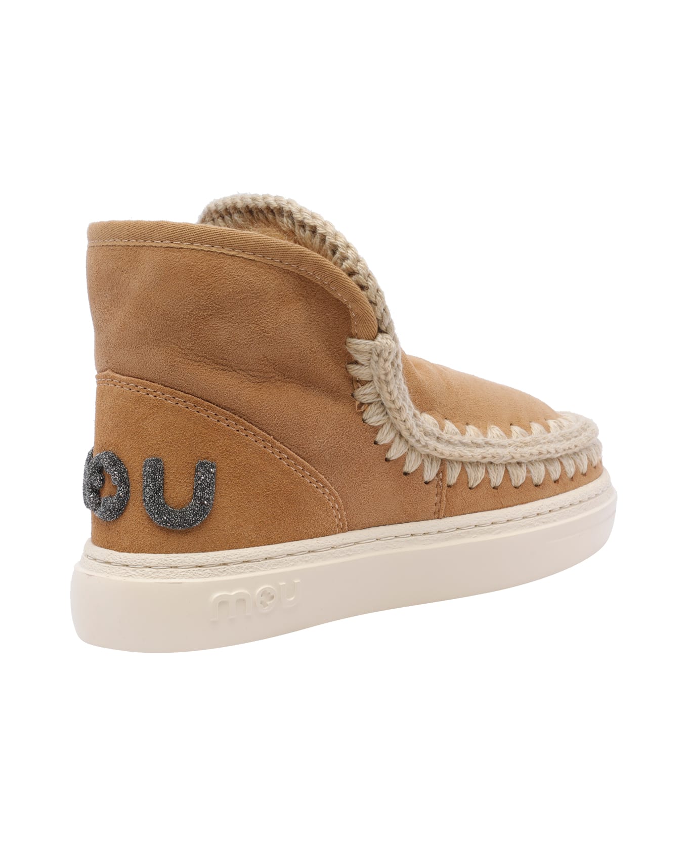 Mou Eskimo Bold Glitter Logo Sneakers - Brown