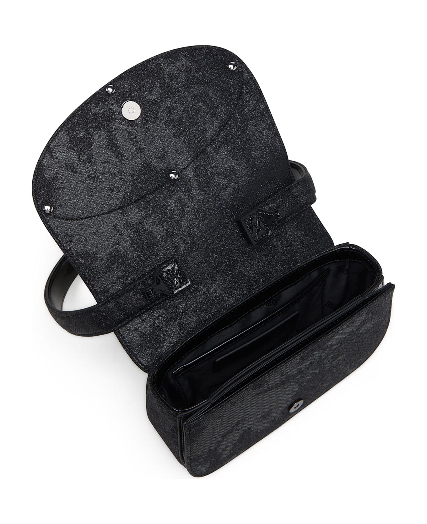 Diesel 1dr Glitter Fabric Shoulder Bag - Black