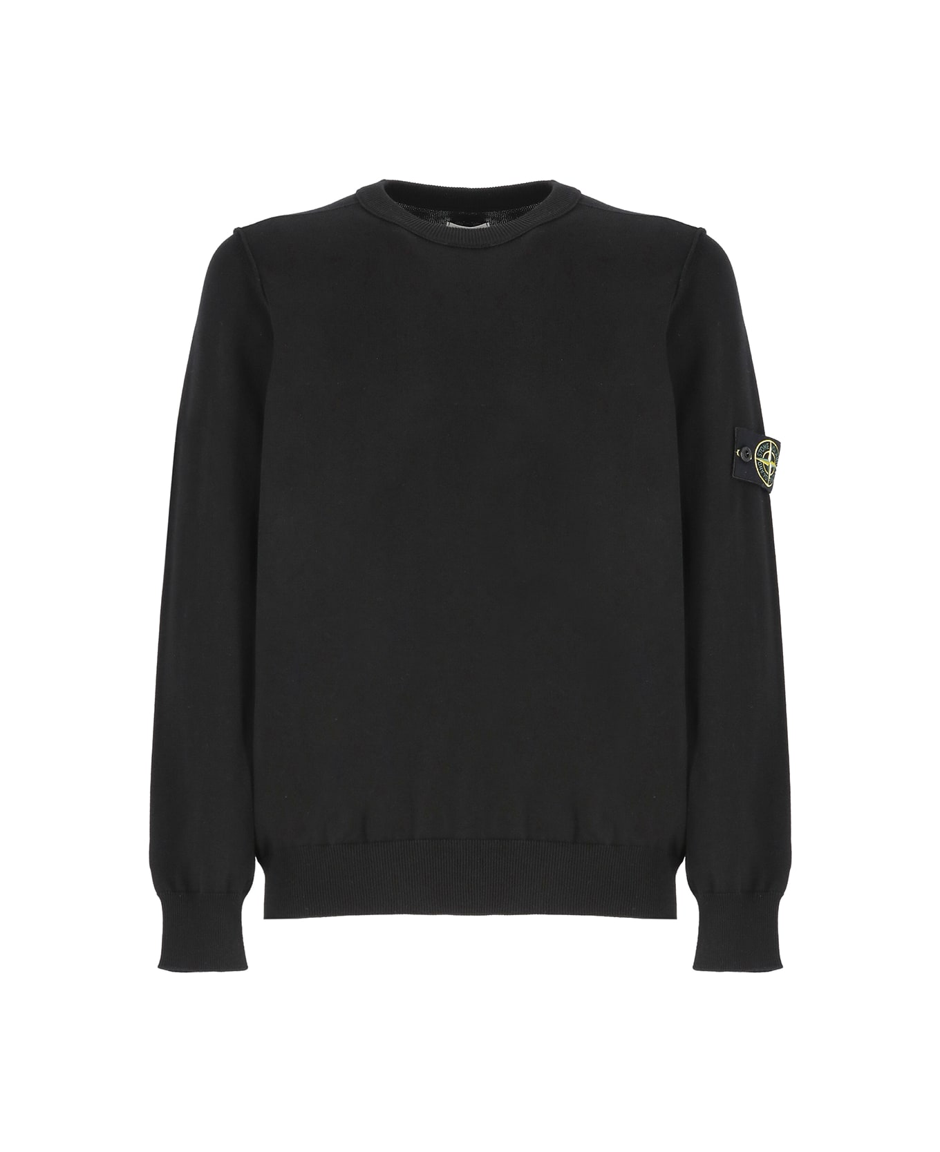 Stone Island Cotton Sweater - Black