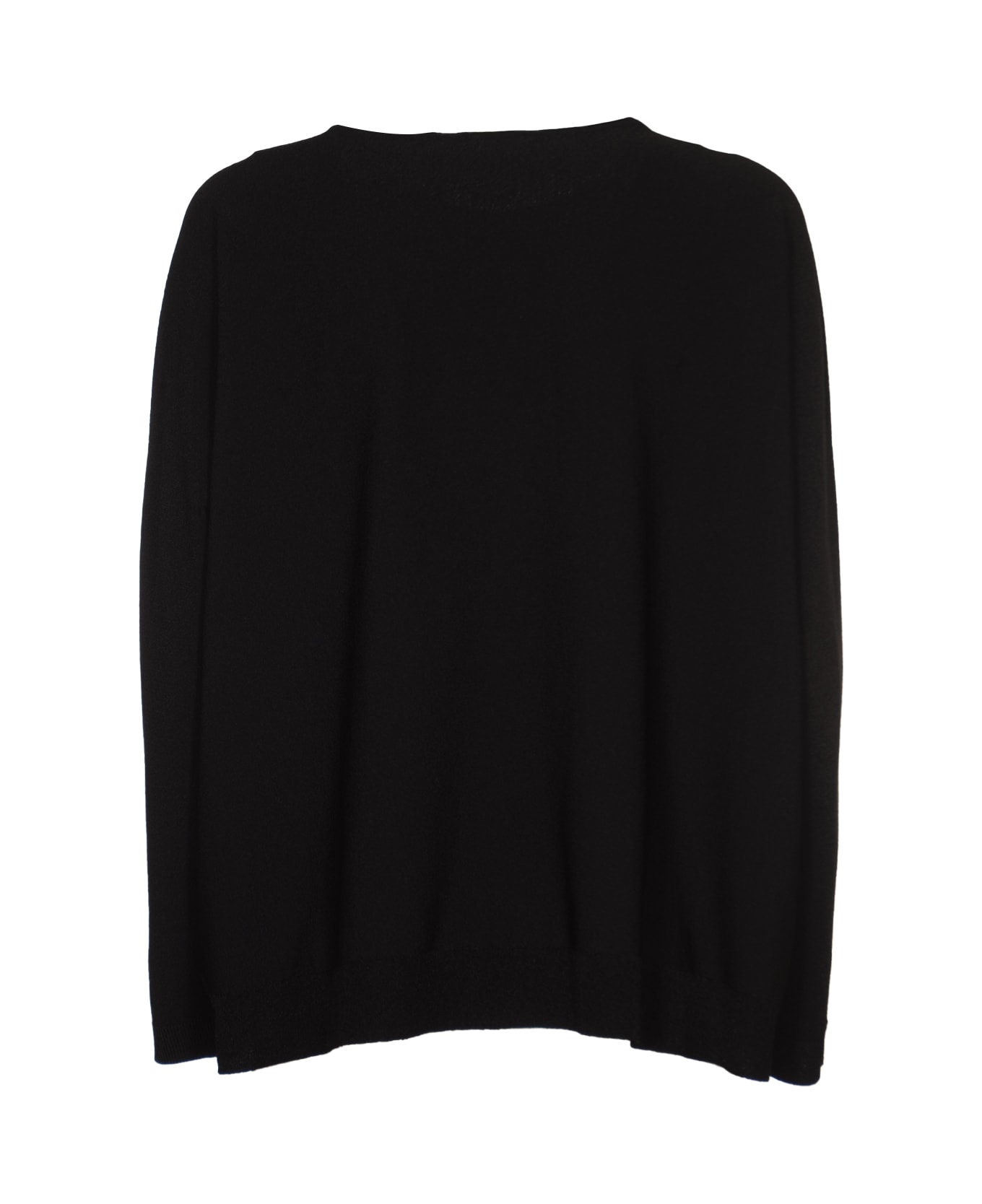 Roberto Collina Round Neck Rib Sweater - Black