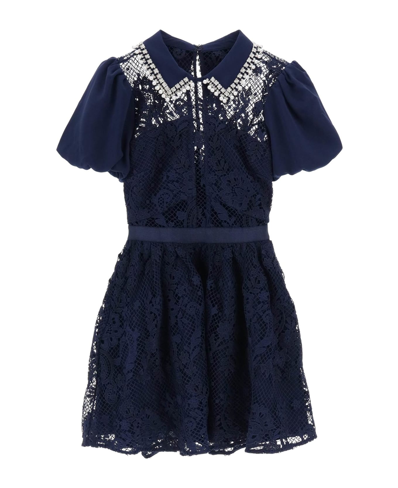 self-portrait Floral Lace Mini Dress - NAVY (Blue) ワンピース＆ドレス