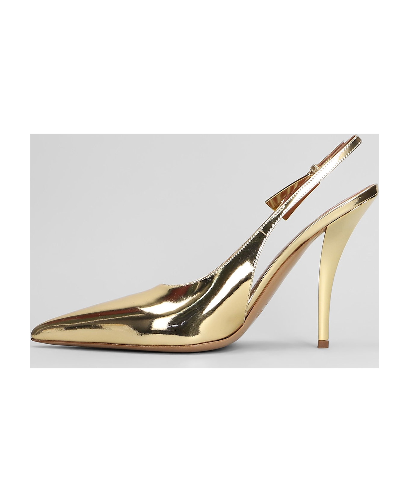 Paris Texas Jessica Slingback 95 Pumps In Gold Leather - gold