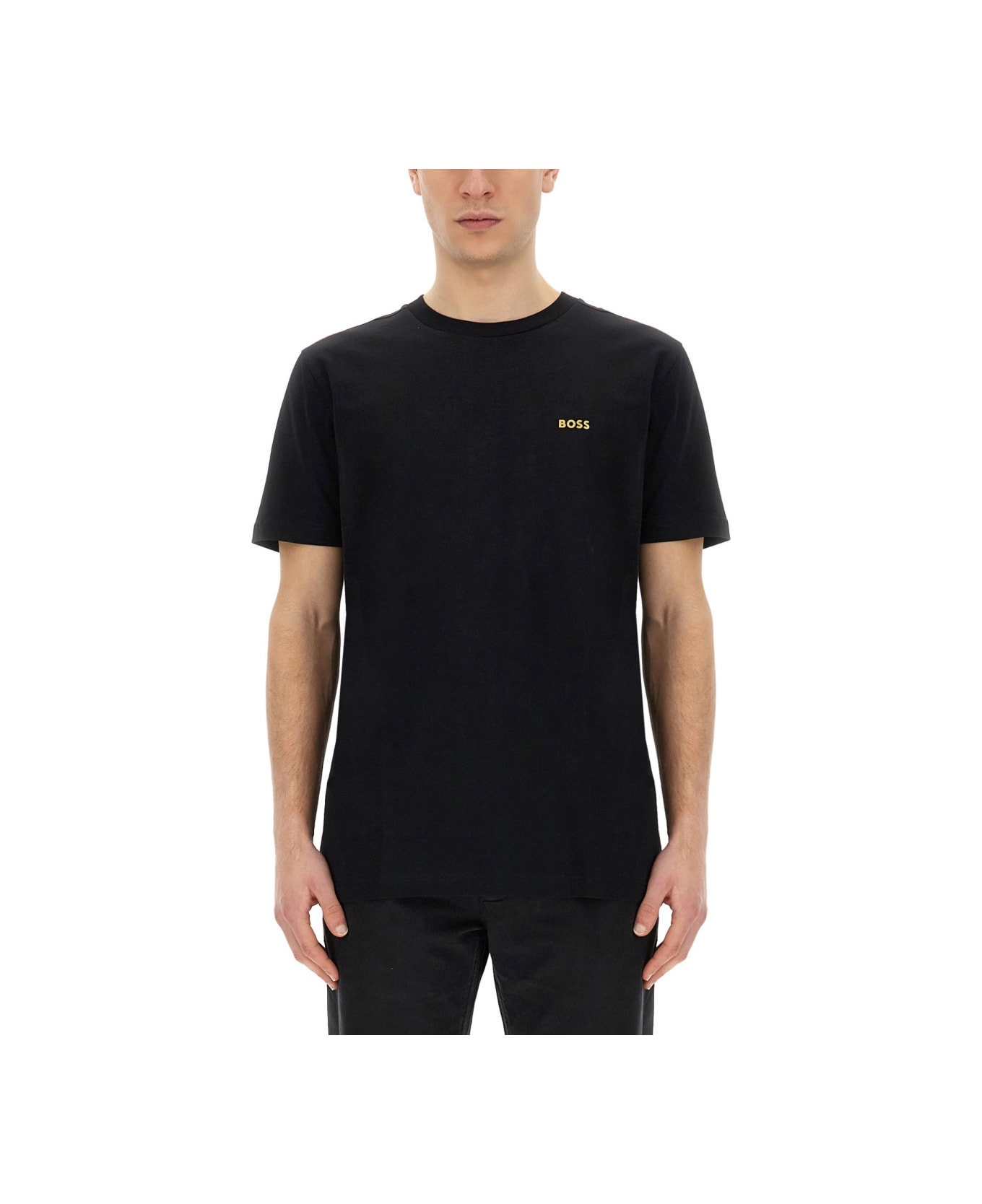 Hugo Boss T-shirt With Logo - BLACK