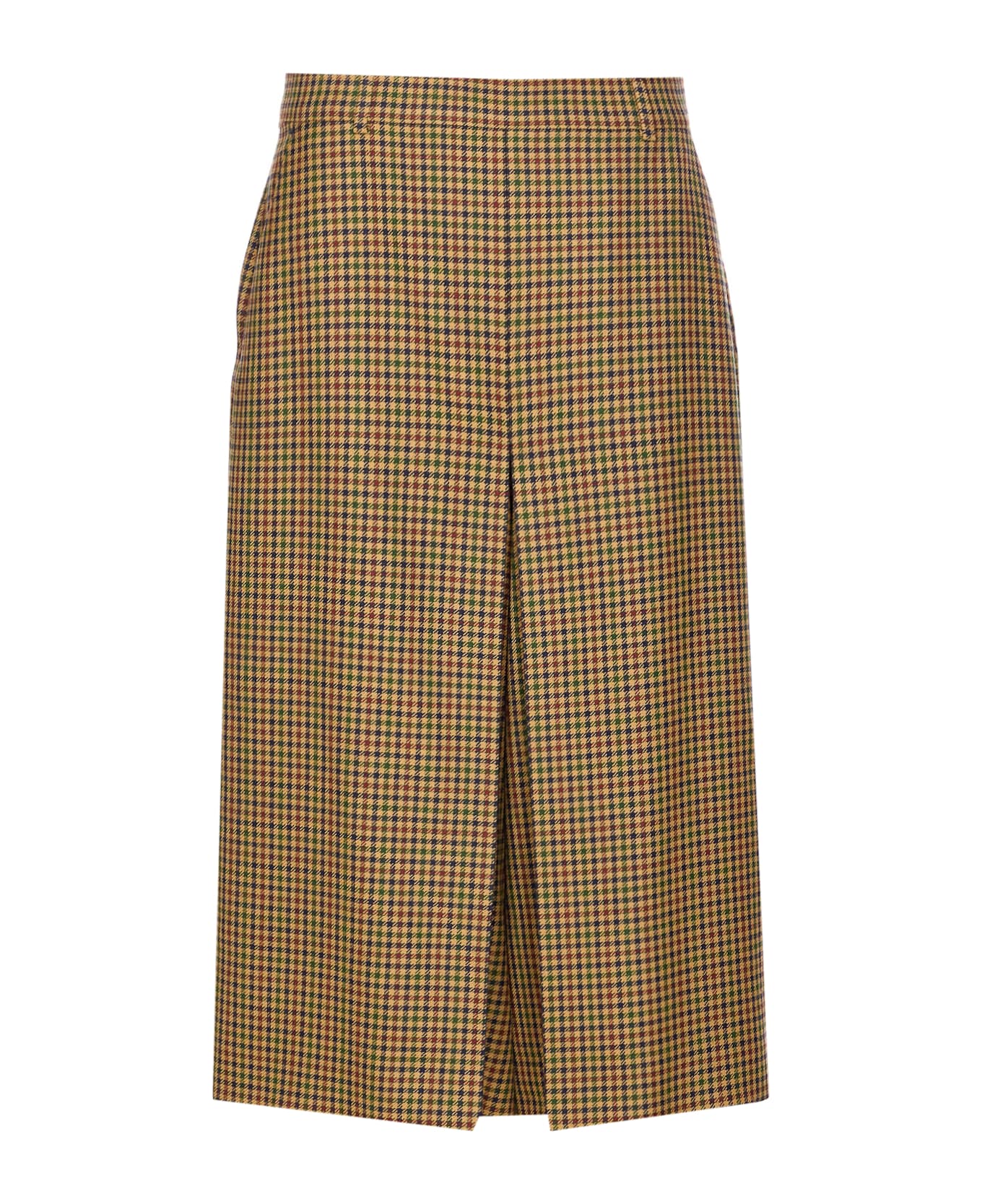Saint Laurent Prince Of Galles Check Pants - Beige