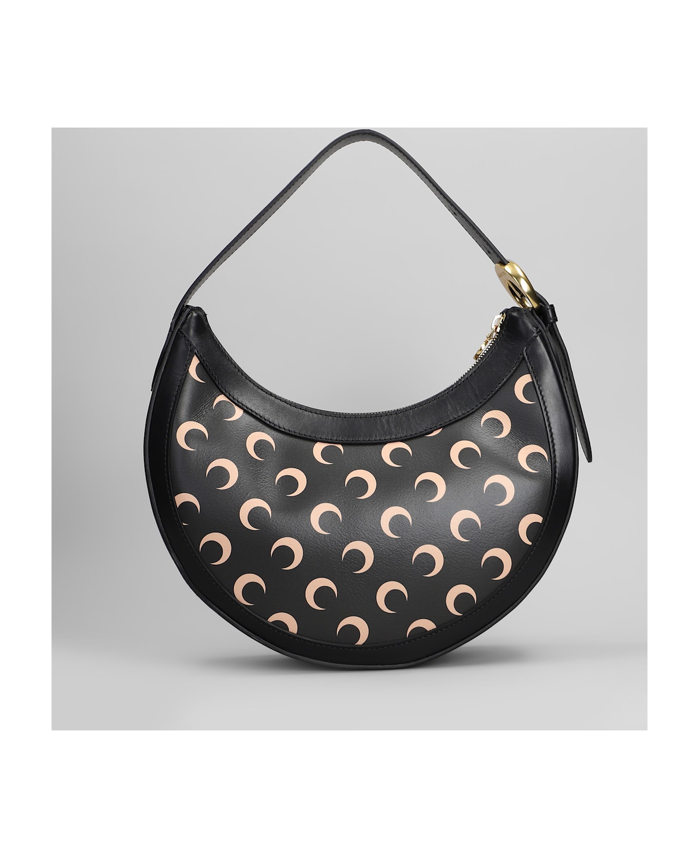 Marine Serre Shoulder Bag In Black Polyuretan - black