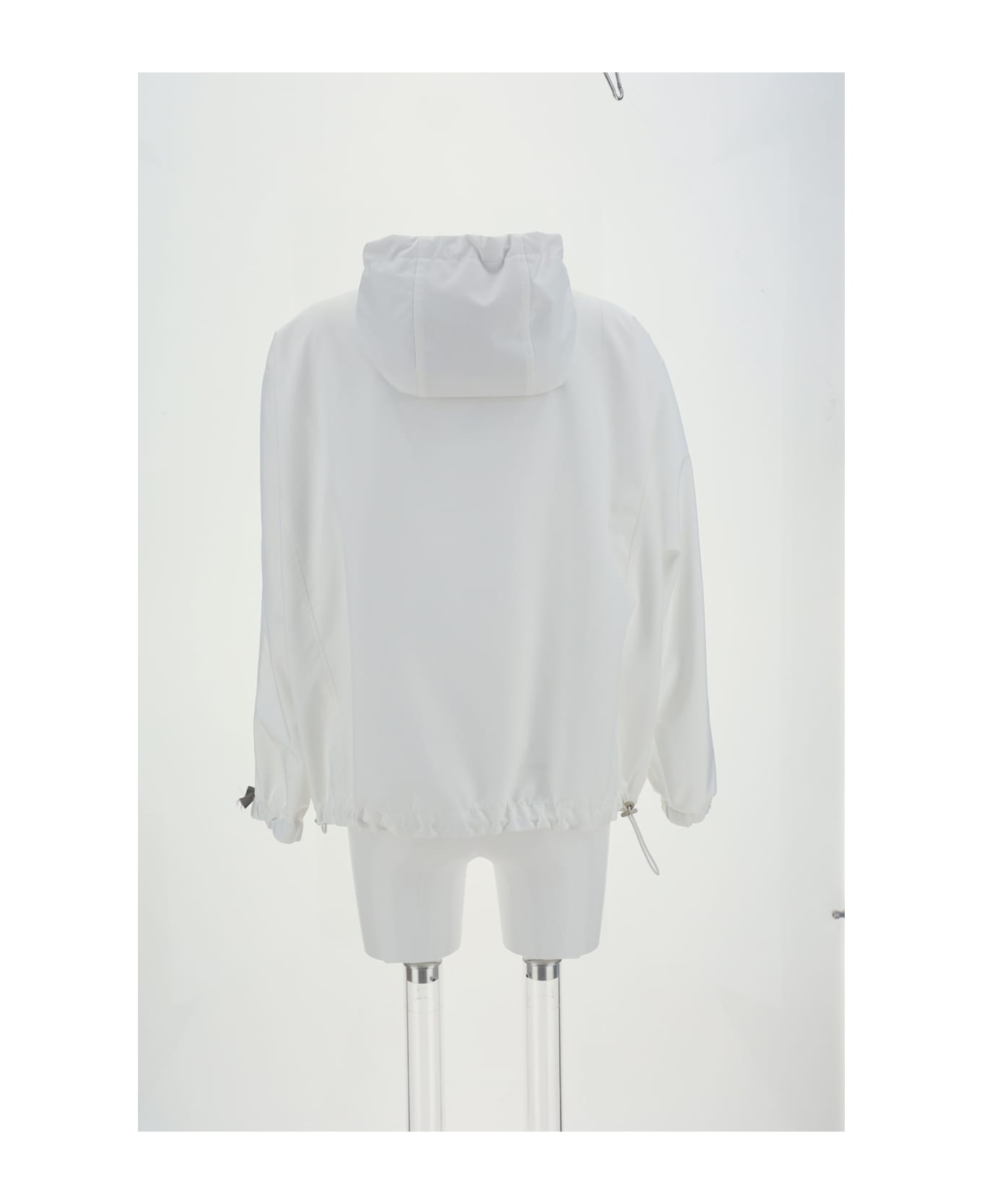Brunello Cucinelli Waterproof Jacket With Hood - Bianco + Rovescio Bianco