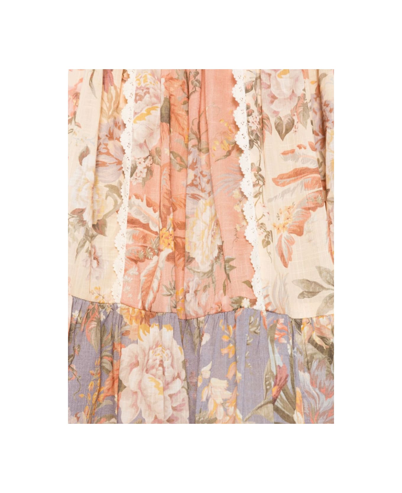 Zimmermann Tallow Paneled Frill Dress - MULTICOLOUR