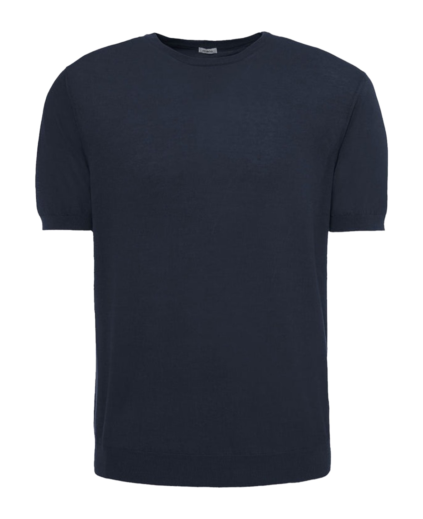 Malo Navy Blue Cotton T-shirt - MARINO シャツ