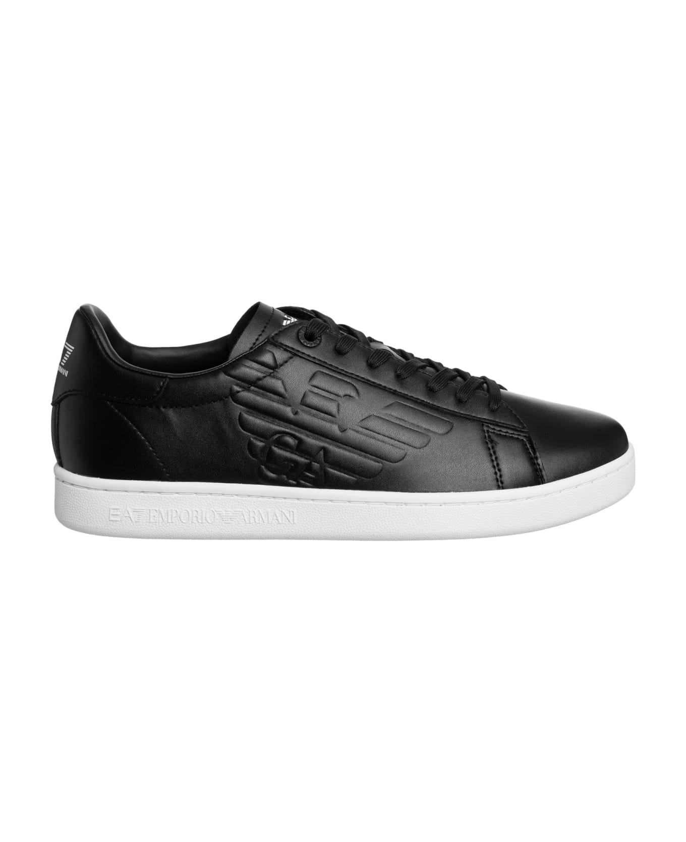 EA7 Classic Cc Leather Sneakers - Black 1
