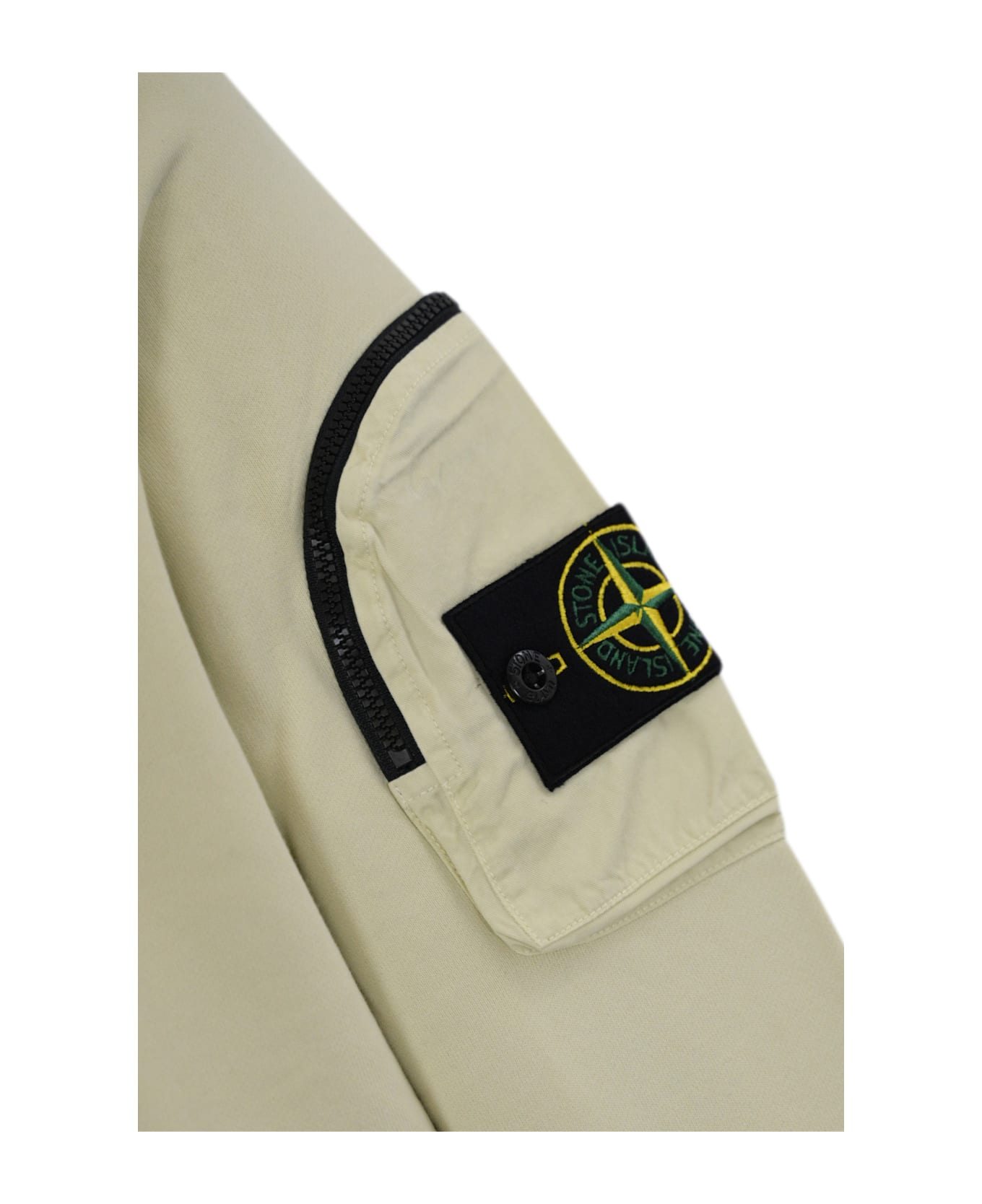 Stone Island Compass Patch Crewneck Sweatshirt - Beige