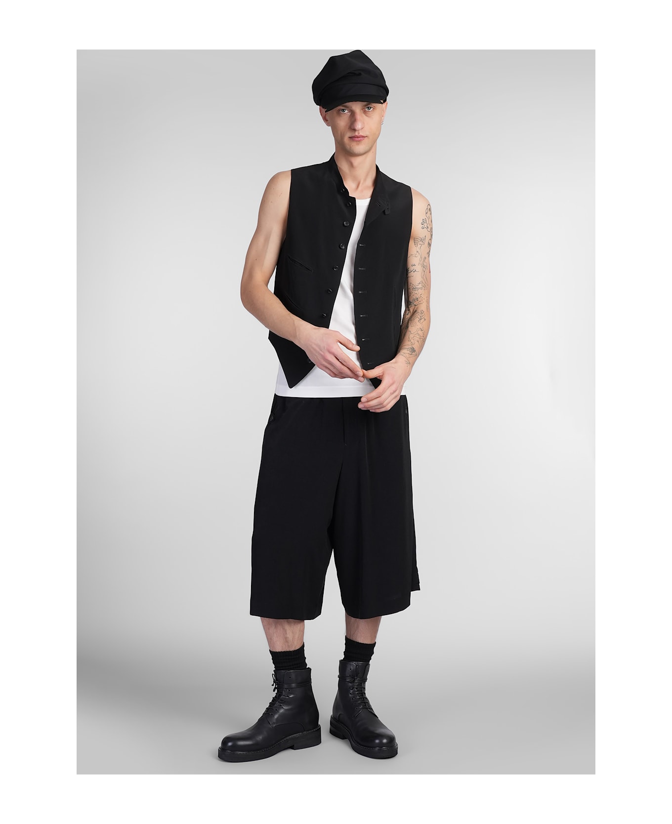Yohji Yamamoto Tank Top In White Cotton - white