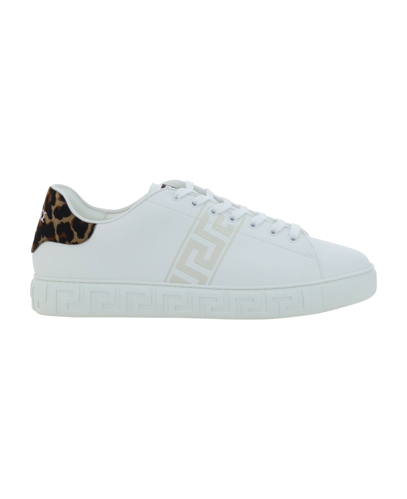 Versace Sneakers - White+brown Spotted