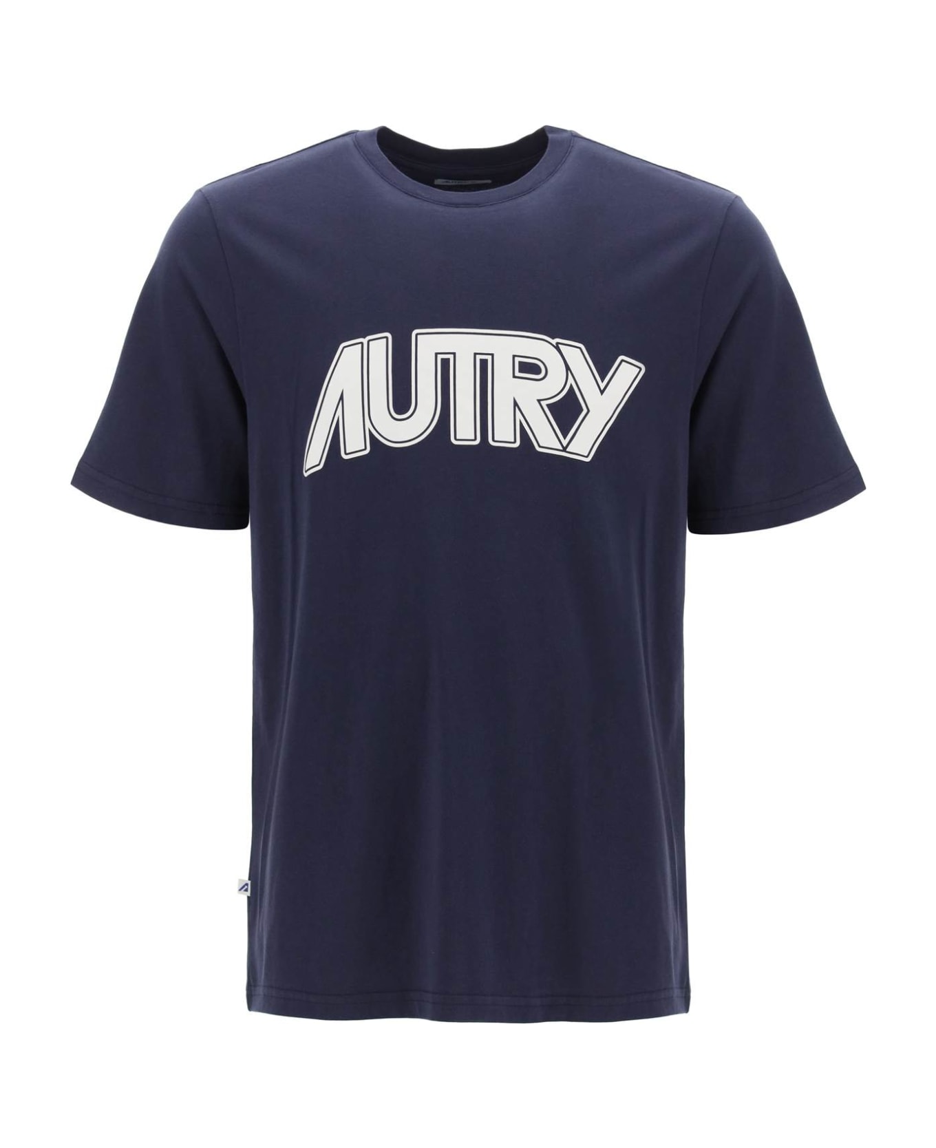 Autry T-shirt With Maxi Logo Print - Blue シャツ