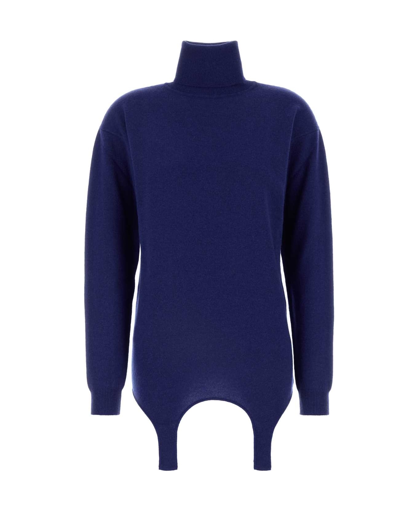 Saint Laurent Electric Blue Cashmere Sweater - BLEUROI