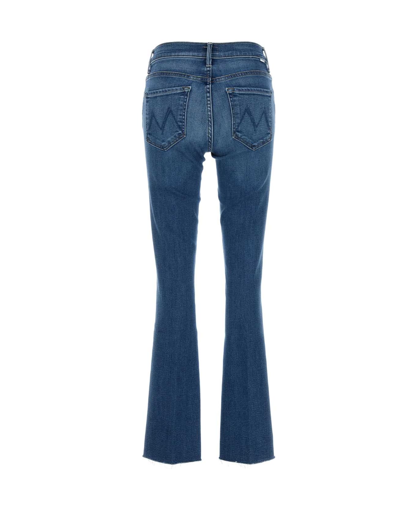 Mother Stretch Denim The Weekender Fray Jeans - BLU