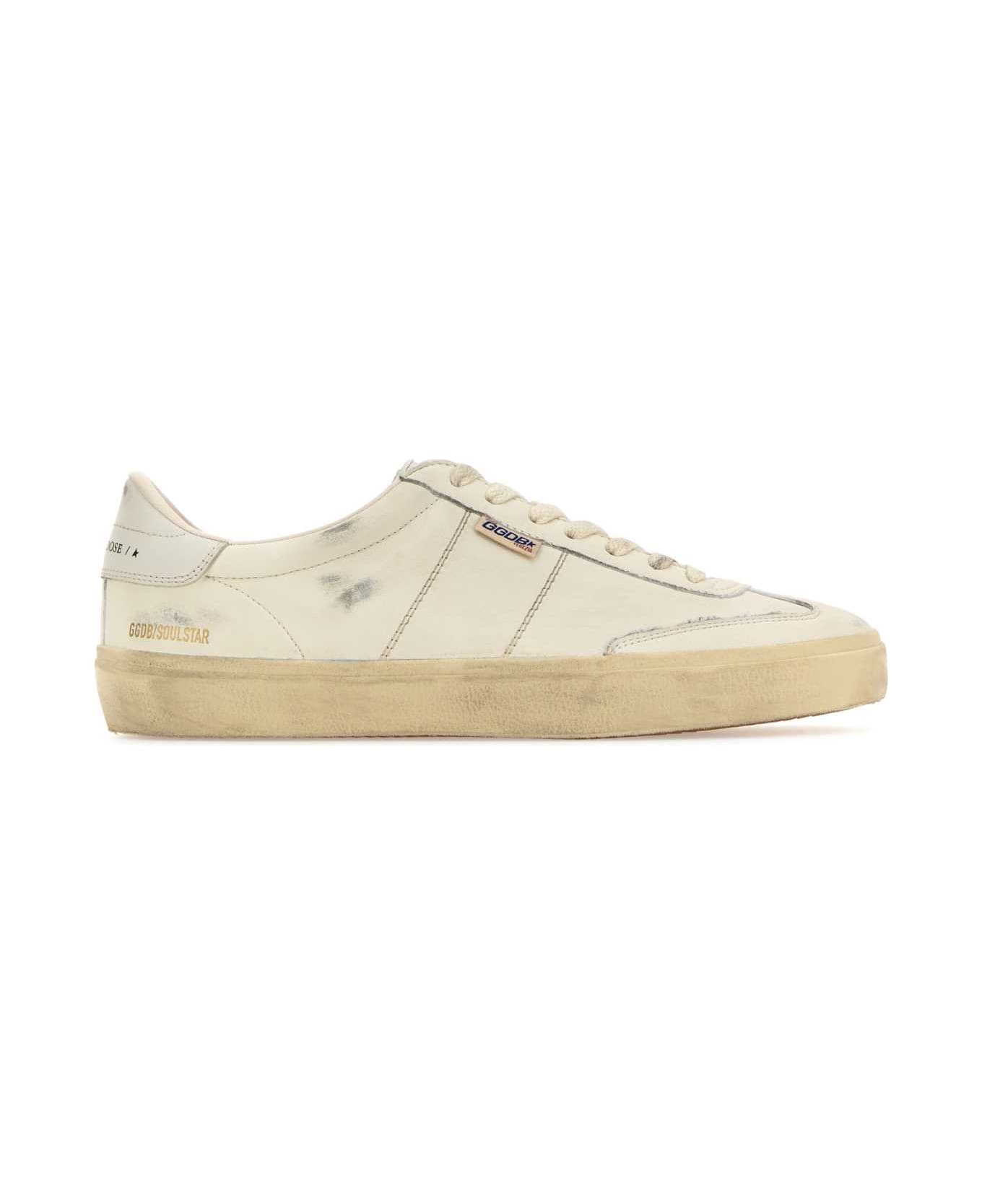 Golden Goose White Leather Soul Star Sneakers - WHITEMILK スニーカー