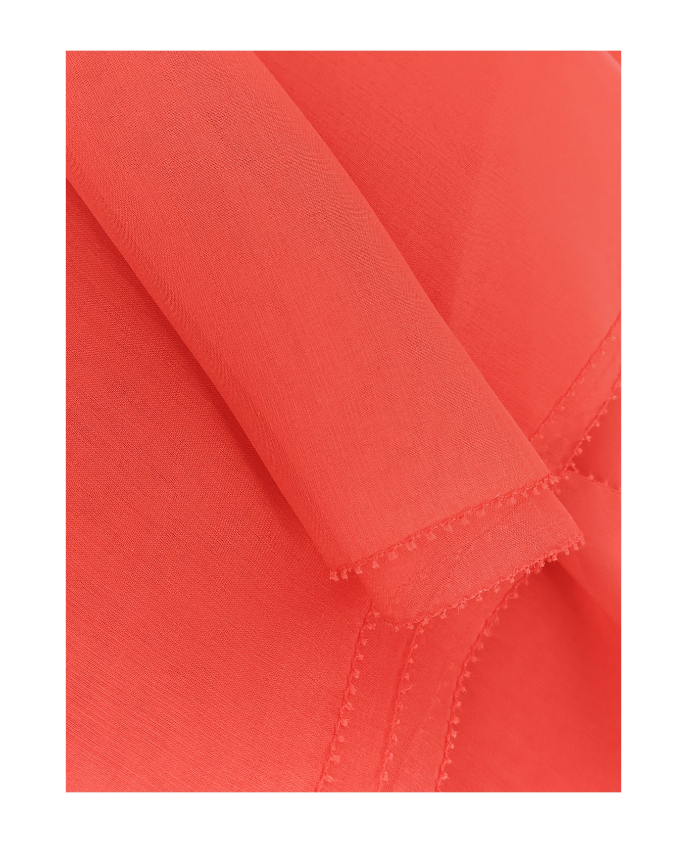 Max Mara Rivera Silk Chiffon Stole - Red