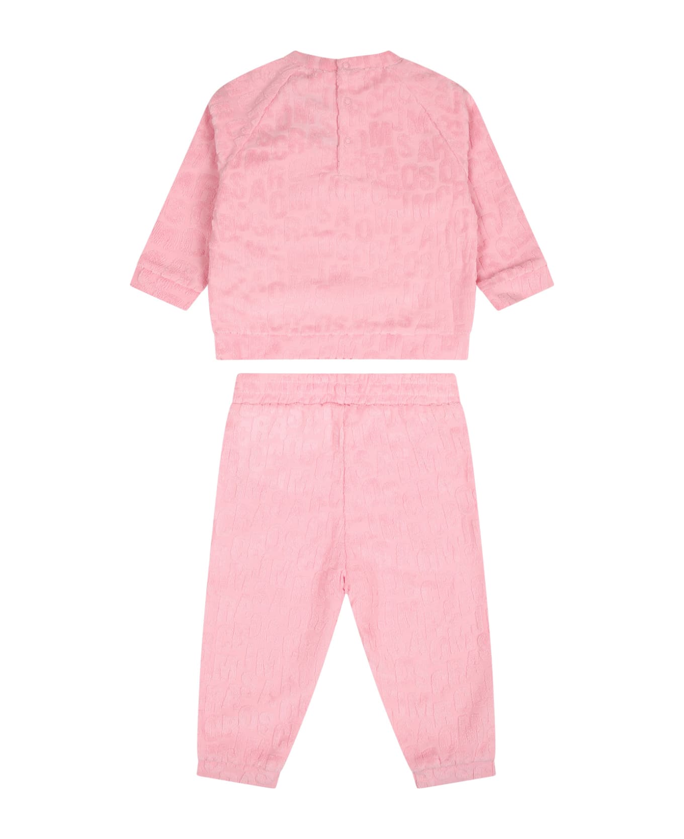 Marc Jacobs Blue Set For Baby Girl With Logo - Pink