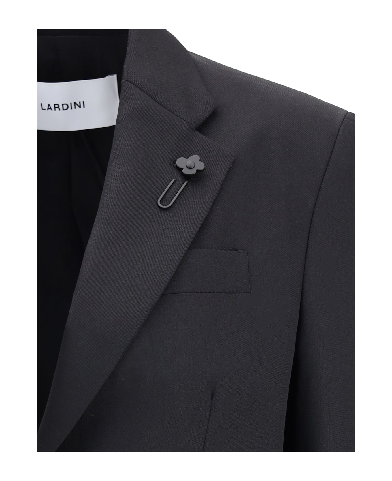 Lardini Single-breasted Wool Drill Jacket